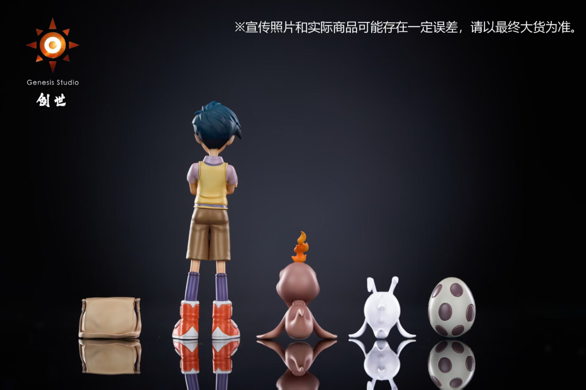 Digimon Joe Kido & Bukamon & Pitchmon & DigiTama Statue(GK)-Genesis Studio