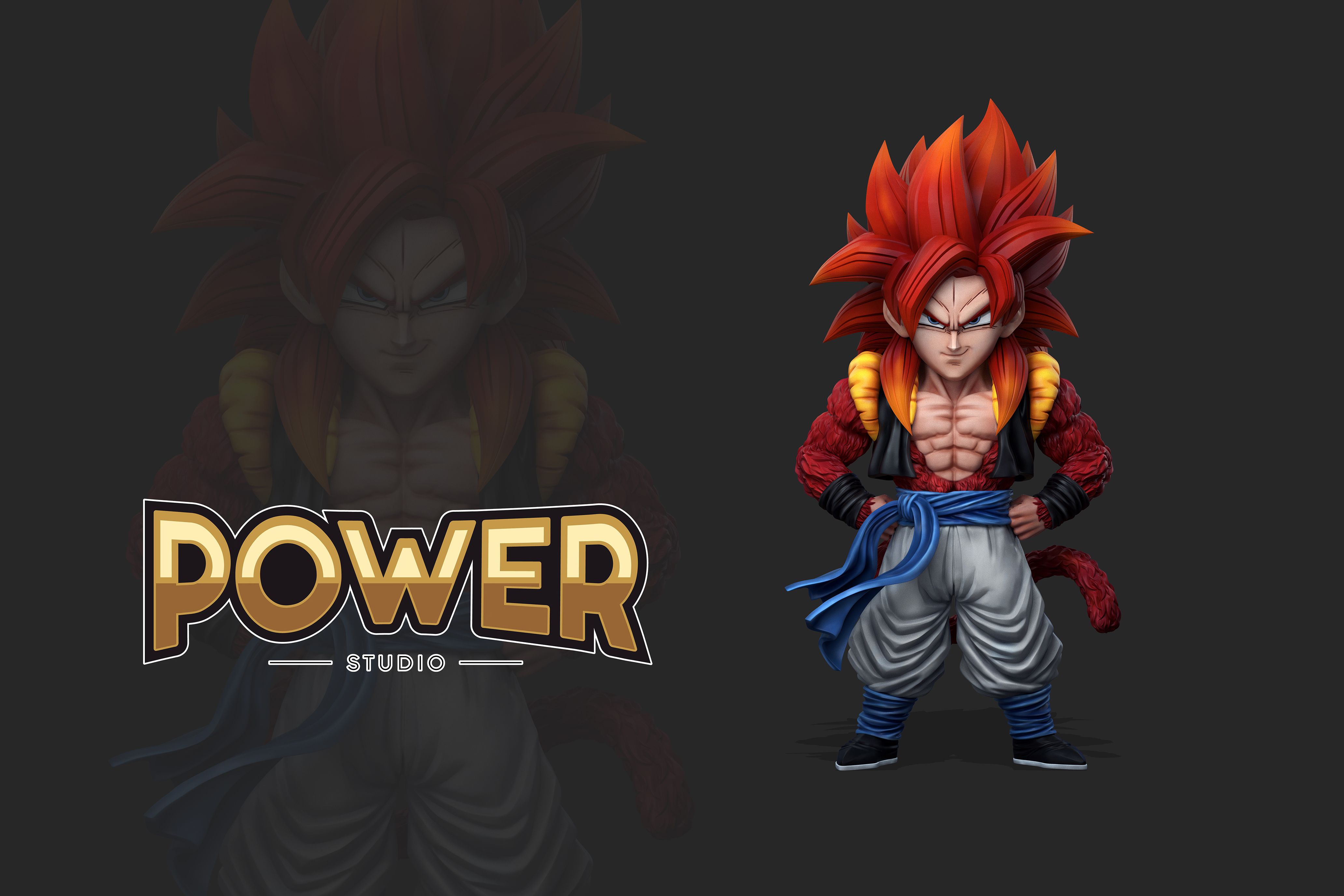 Dragon Ball Super Saiyan 4 Gogeta Statue(GK)-Power Studio