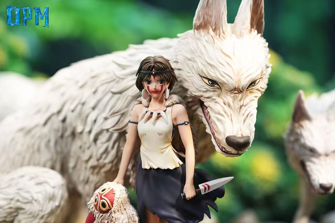 Princess Mononoke Desktop Small Scene Series #7 San Statue(GK) -OPM Studio