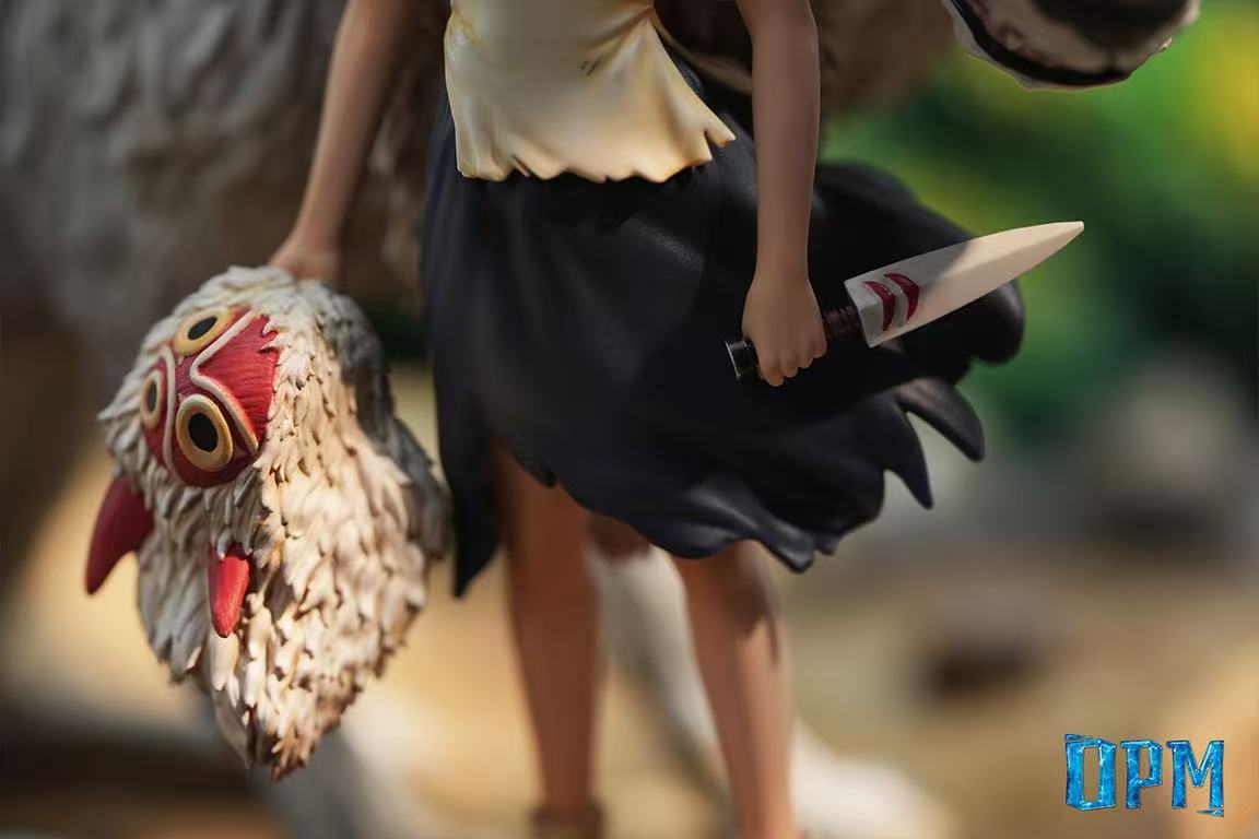 Princess Mononoke Desktop Small Scene Series #7 San Statue(GK) -OPM Studio