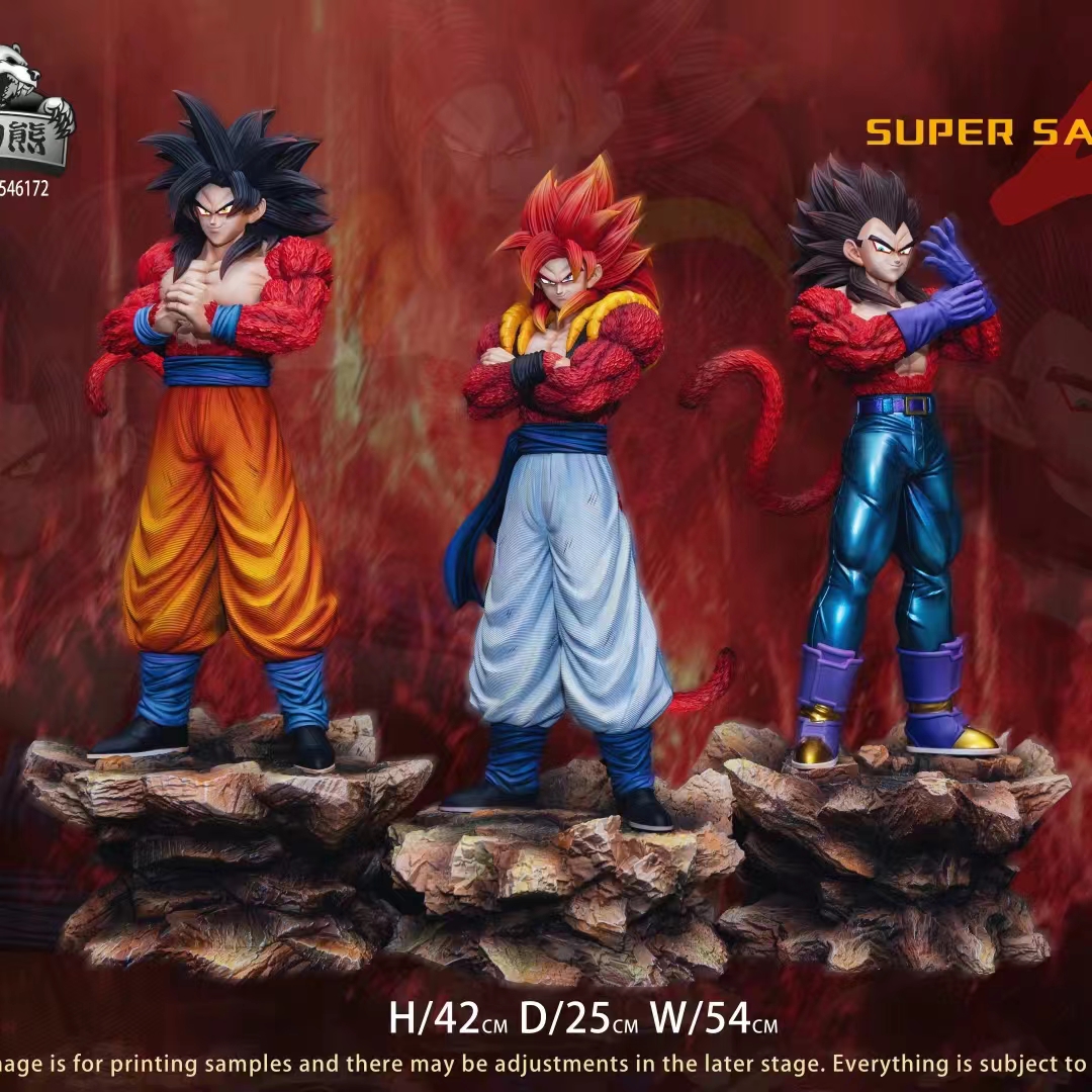 Dragon Ball Super Saiyan 4 2.0 Series Son Goku & Vegeta & Gogeta Statue (GK) - Violent Bear Studio