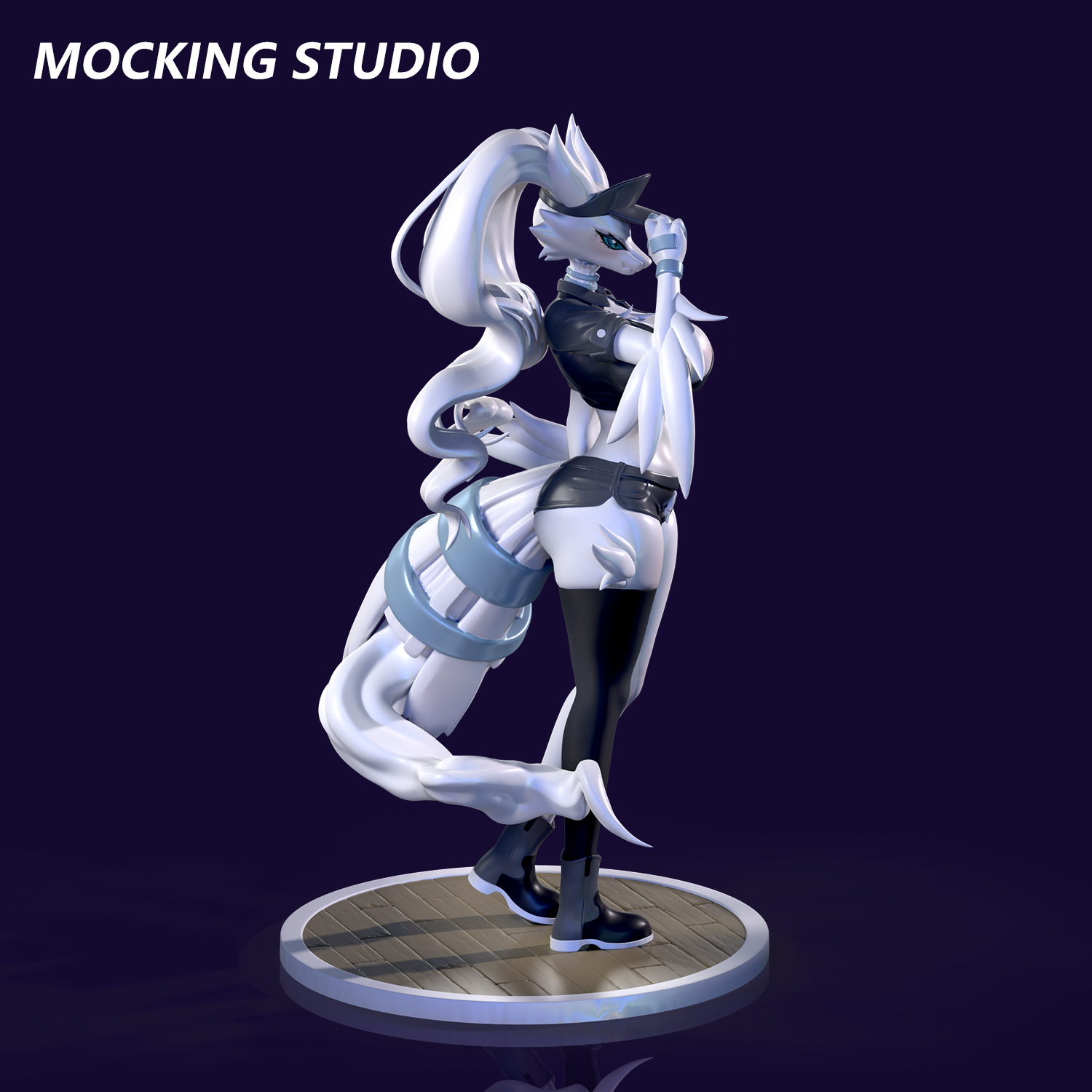 Pokemon Sexy Sports Reshiram and Maid White Dragon Reshiram Statue(GK)-Zhu Yi Wan Jia Studio