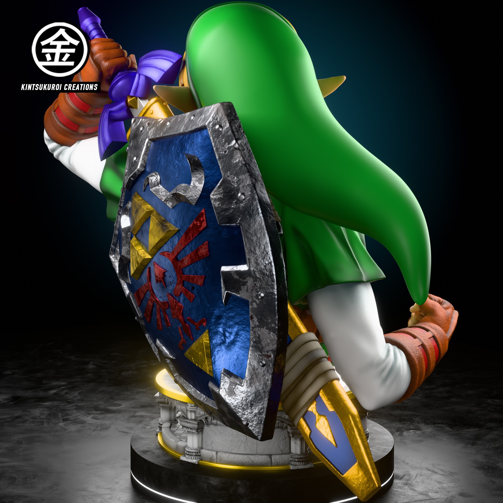The Legend of Zelda OOT ADULT LINK and OOT DARK LINK BUSTS Statue(GK) -Kintsukuroi creations Studio 