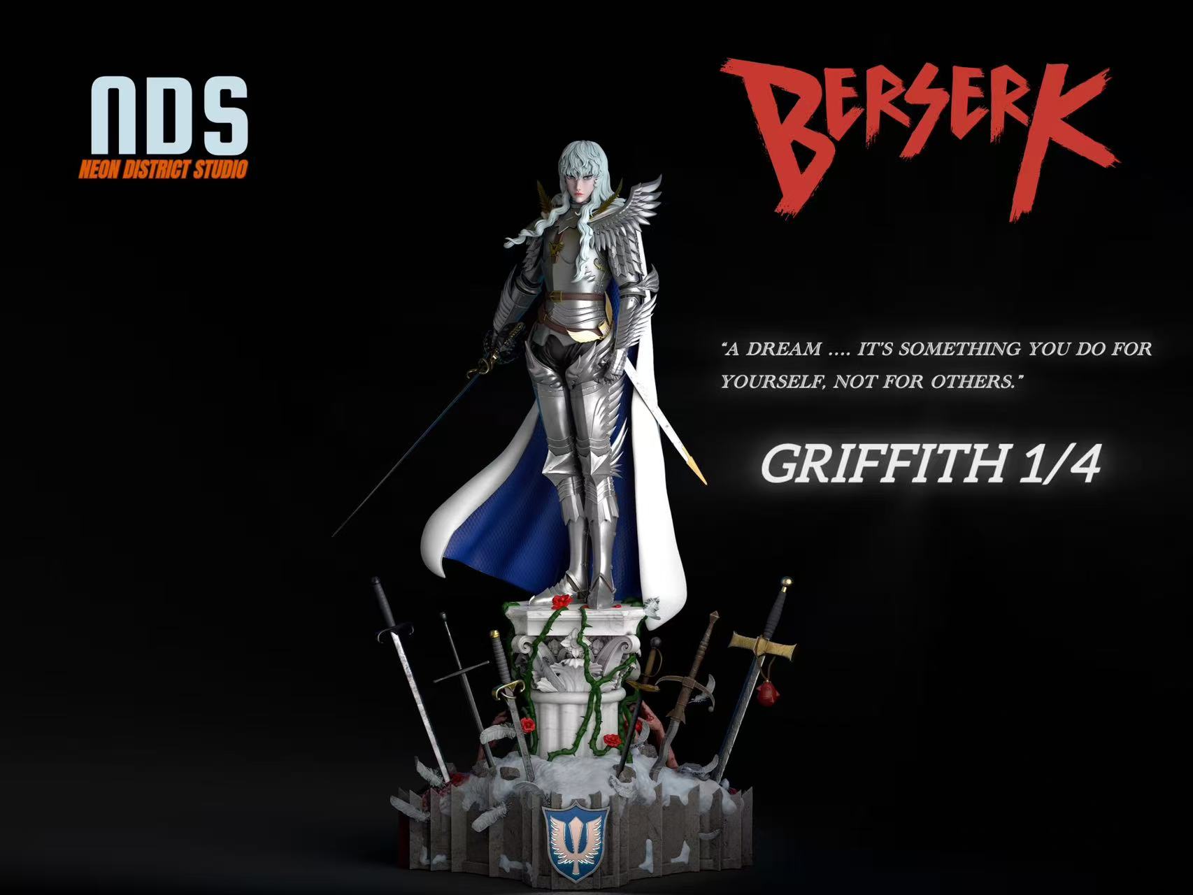 Berserk 1/4 GRIFFITH Statue (GK)-Neon District Studio