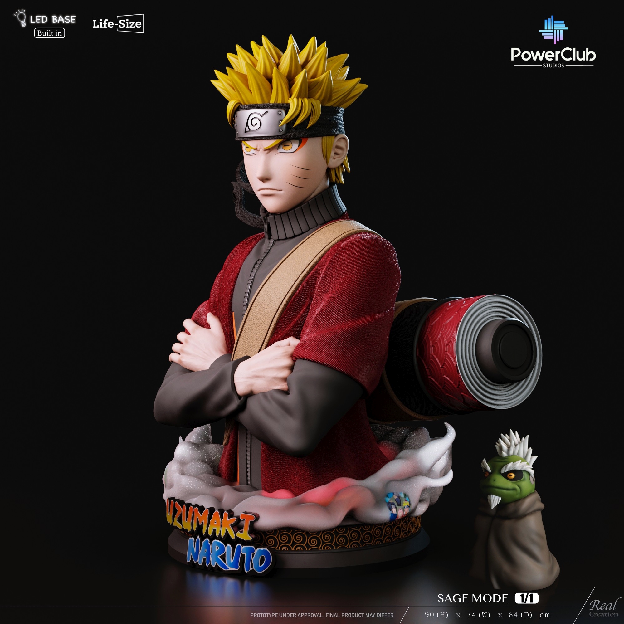 Naruto First Appearance in Sage Mode 1/1 Bust Statue(GK) - PowerClub Studio