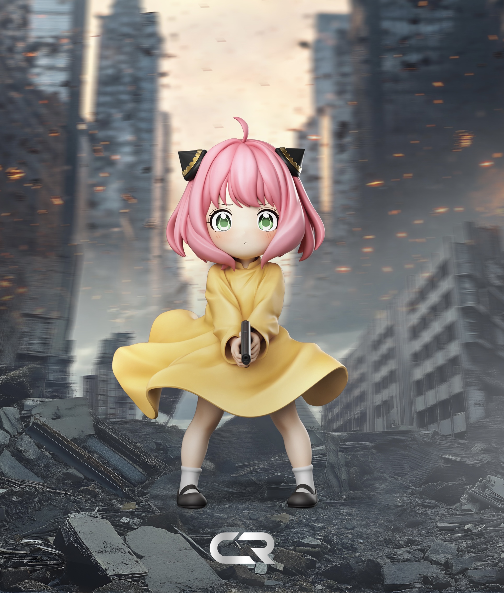 Spy x Family Gun-Raising Anya Statue (GK) - CR Studio