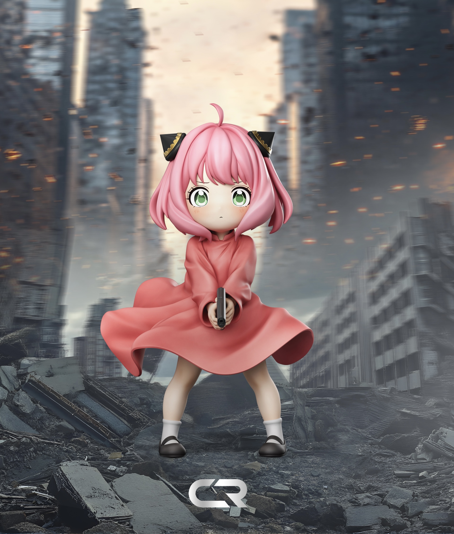 Spy x Family Gun-Raising Anya Statue (GK) - CR Studio