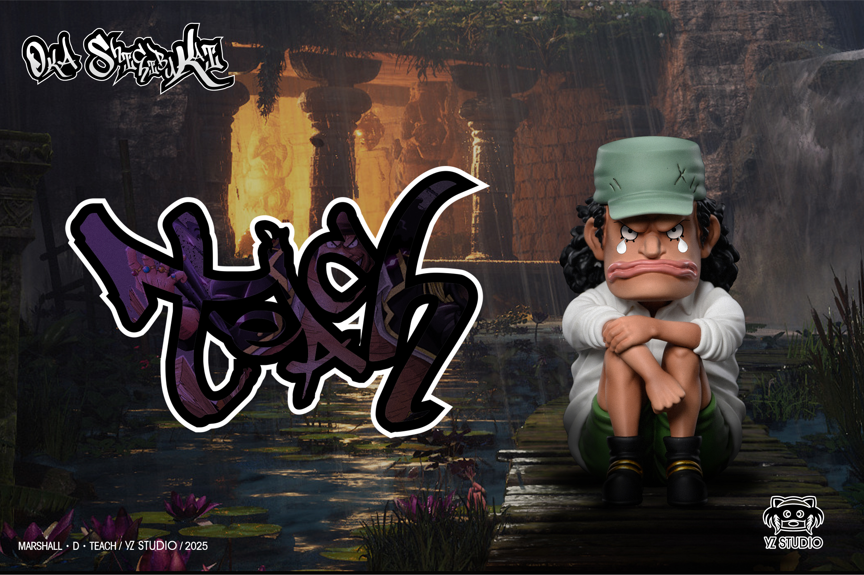 One Piece Childhood Blackbeard Marshall D. Teach Statue(GK) -YZ Studio