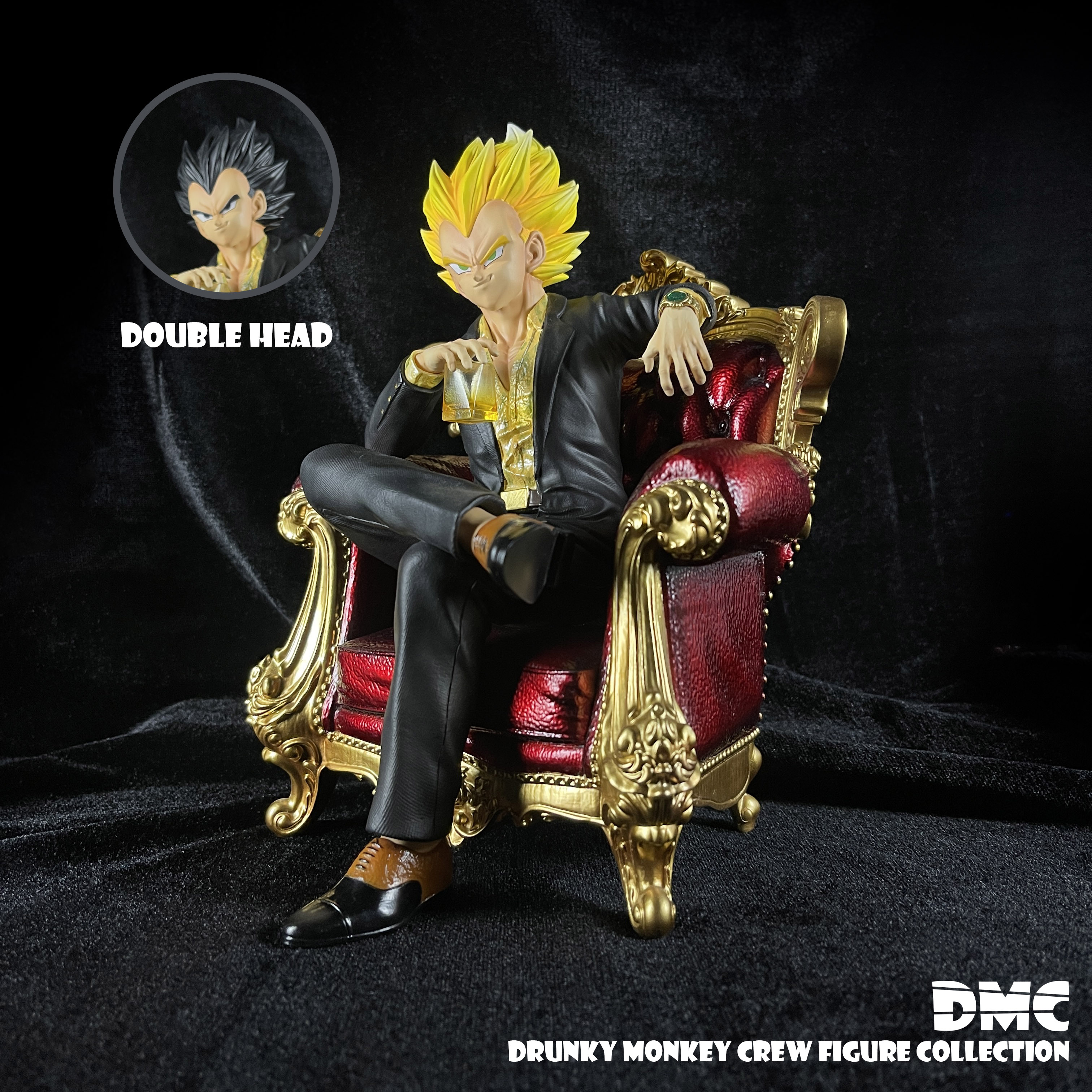 In stock-Dragon Ball-Yakuza Saiyan Series Vegeta Statue (GK)-DMC Drunken Monkey Group