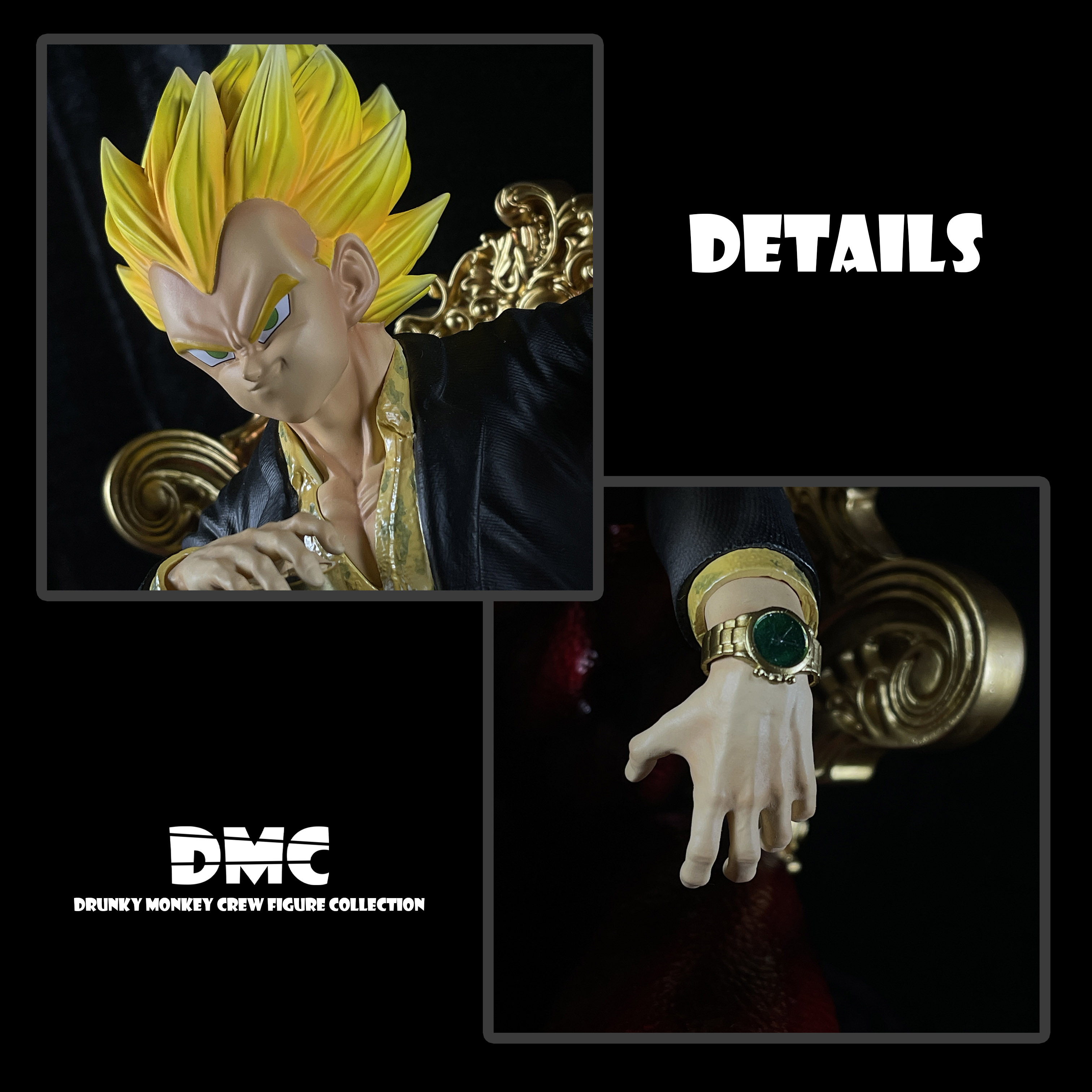 In stock-Dragon Ball-Yakuza Saiyan Series Vegeta Statue (GK)-DMC Drunken Monkey Group