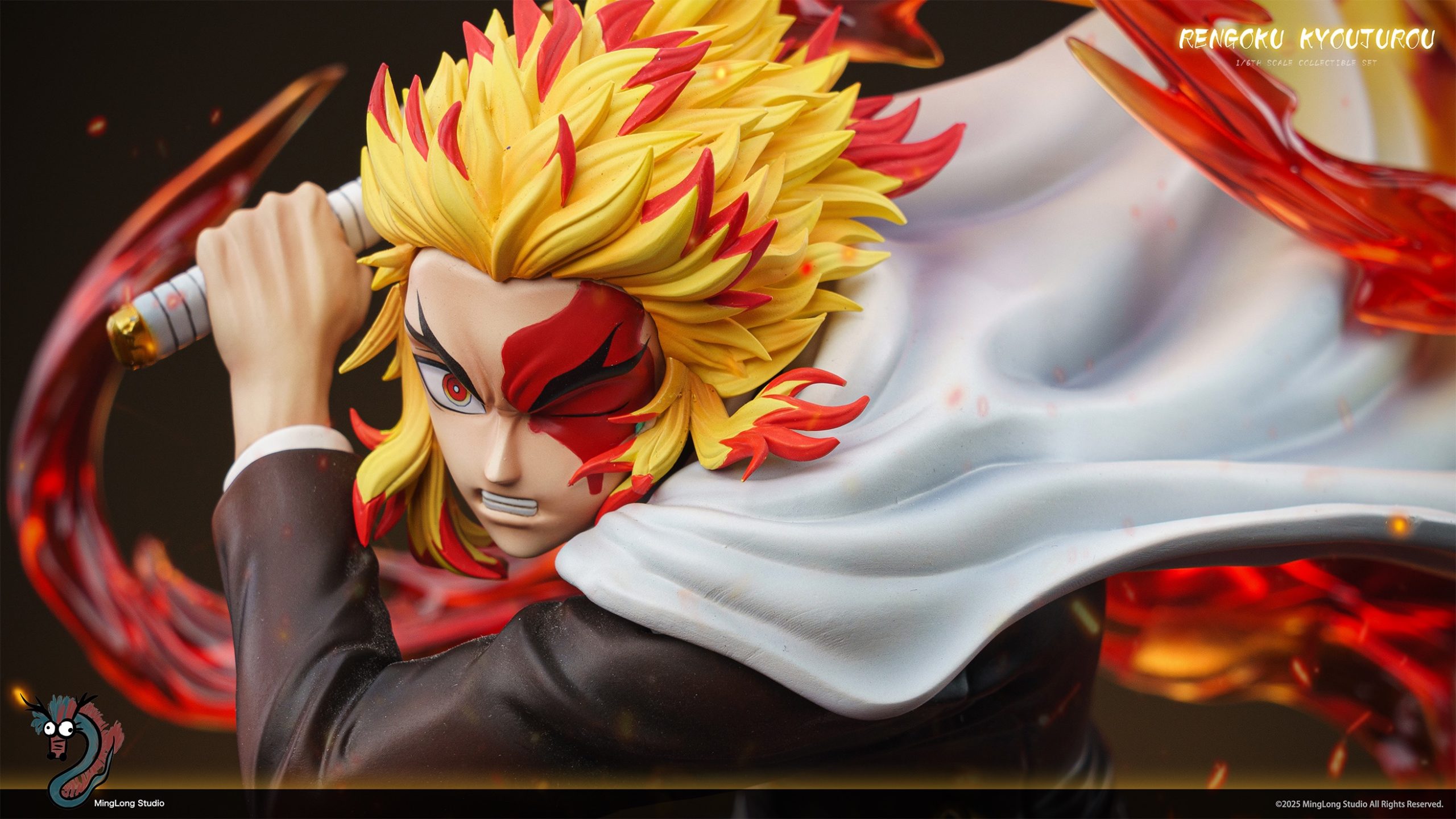 Demon Slayer 03 Flame Hashira Kyojuro Rengoku Statue(GK) - Ming Long Studio