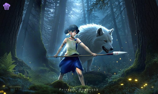  Hayao Miyazaki Series  001 Princess Mononoke Statue (GK) - Cake Studio