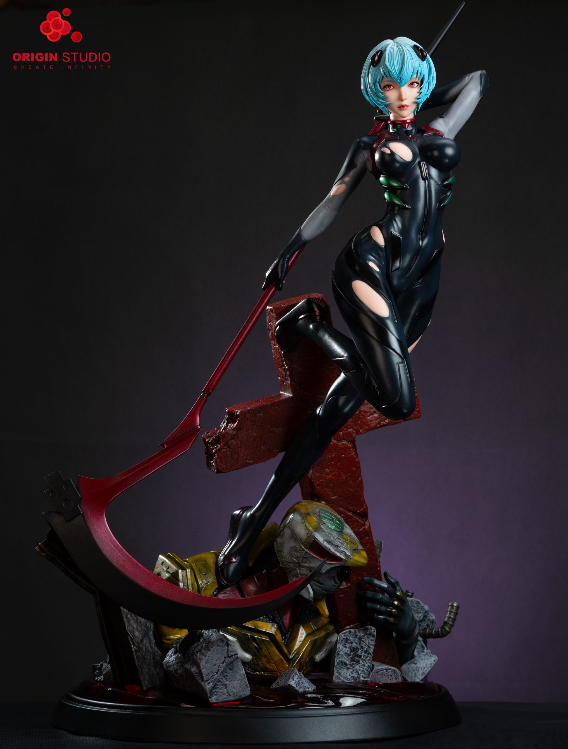 Neon Genesis Evangelion Black Combat Suit Ayanami Rei  Statue(GK) - ORIGIN Studio