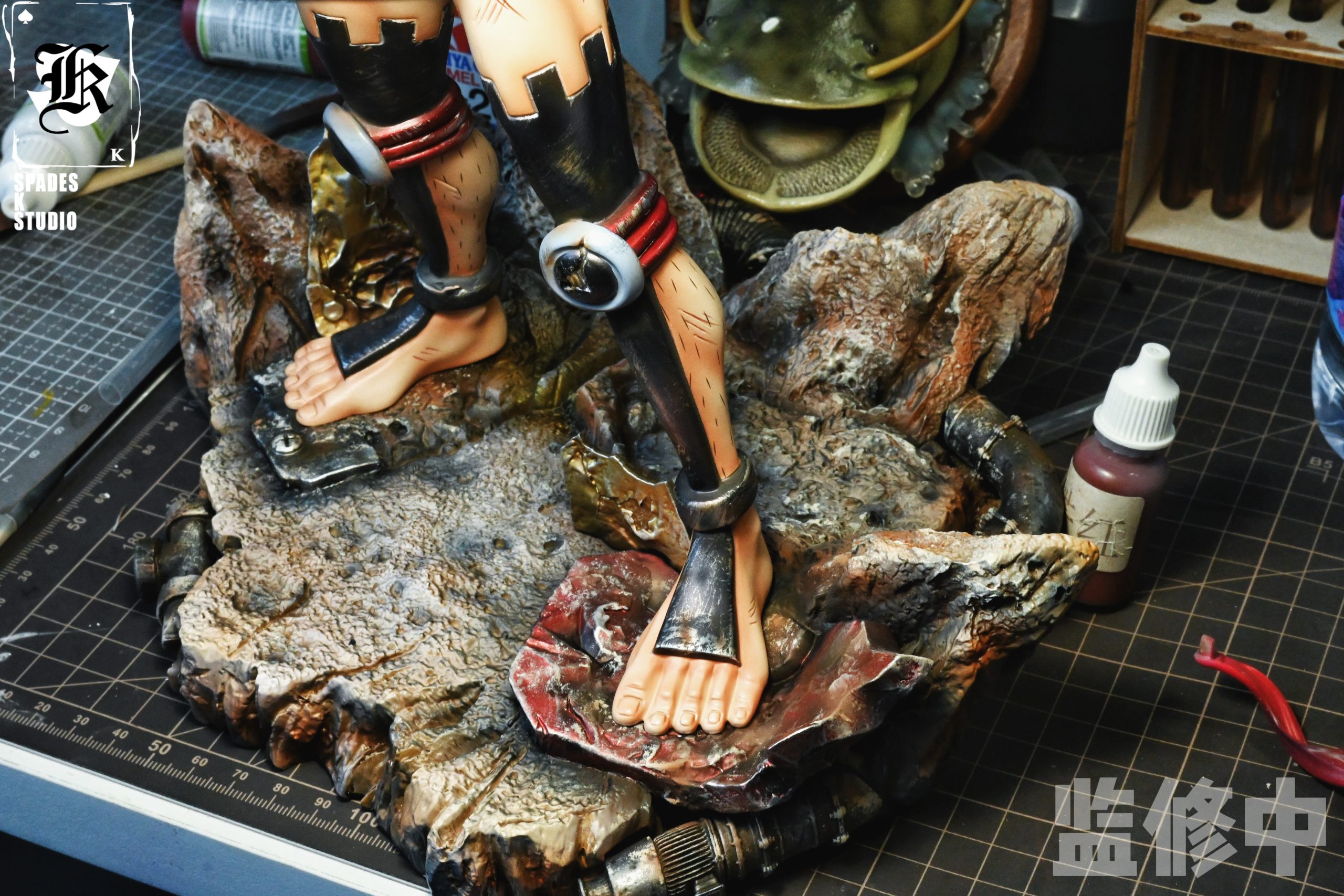 One Piece Battle Damaged Franky Statue (GK) - SPADES K Studio