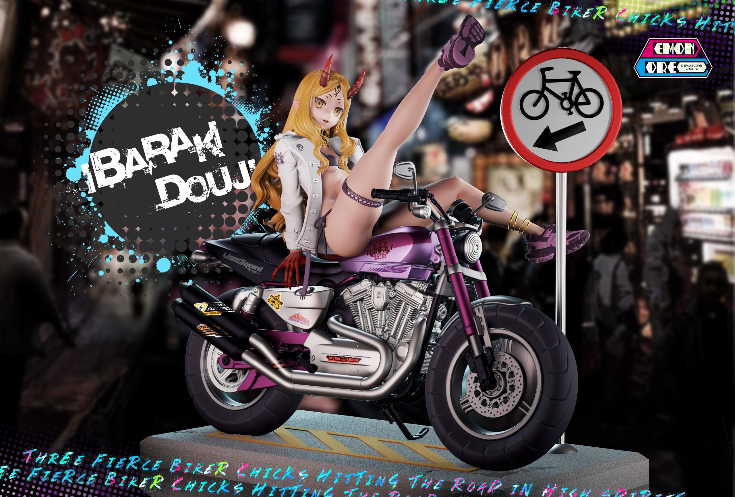 Fate Motorcycle Trio Statue(GK) -Demon Core Studio