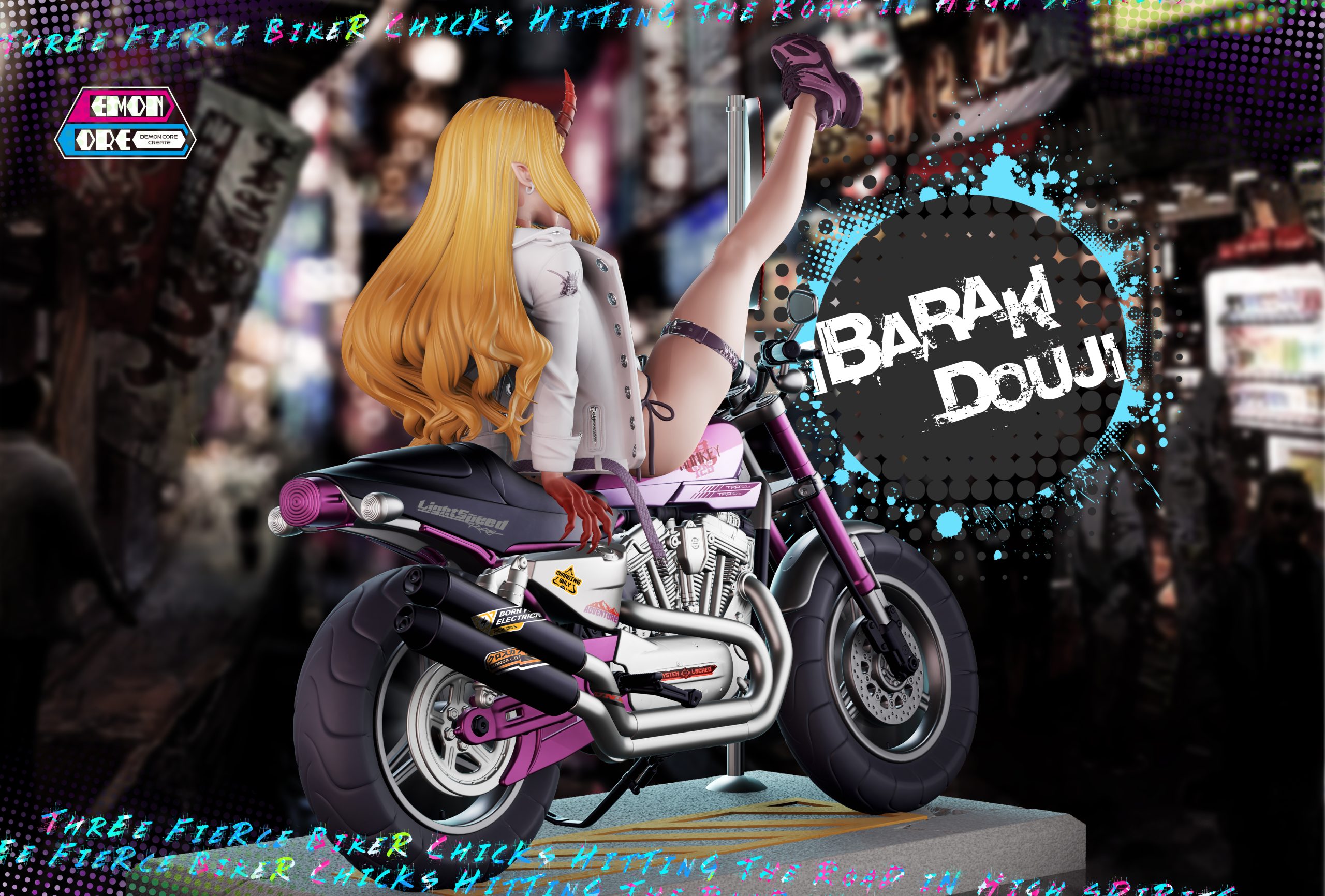 Fate Motorcycle Trio Statue(GK) -Demon Core Studio