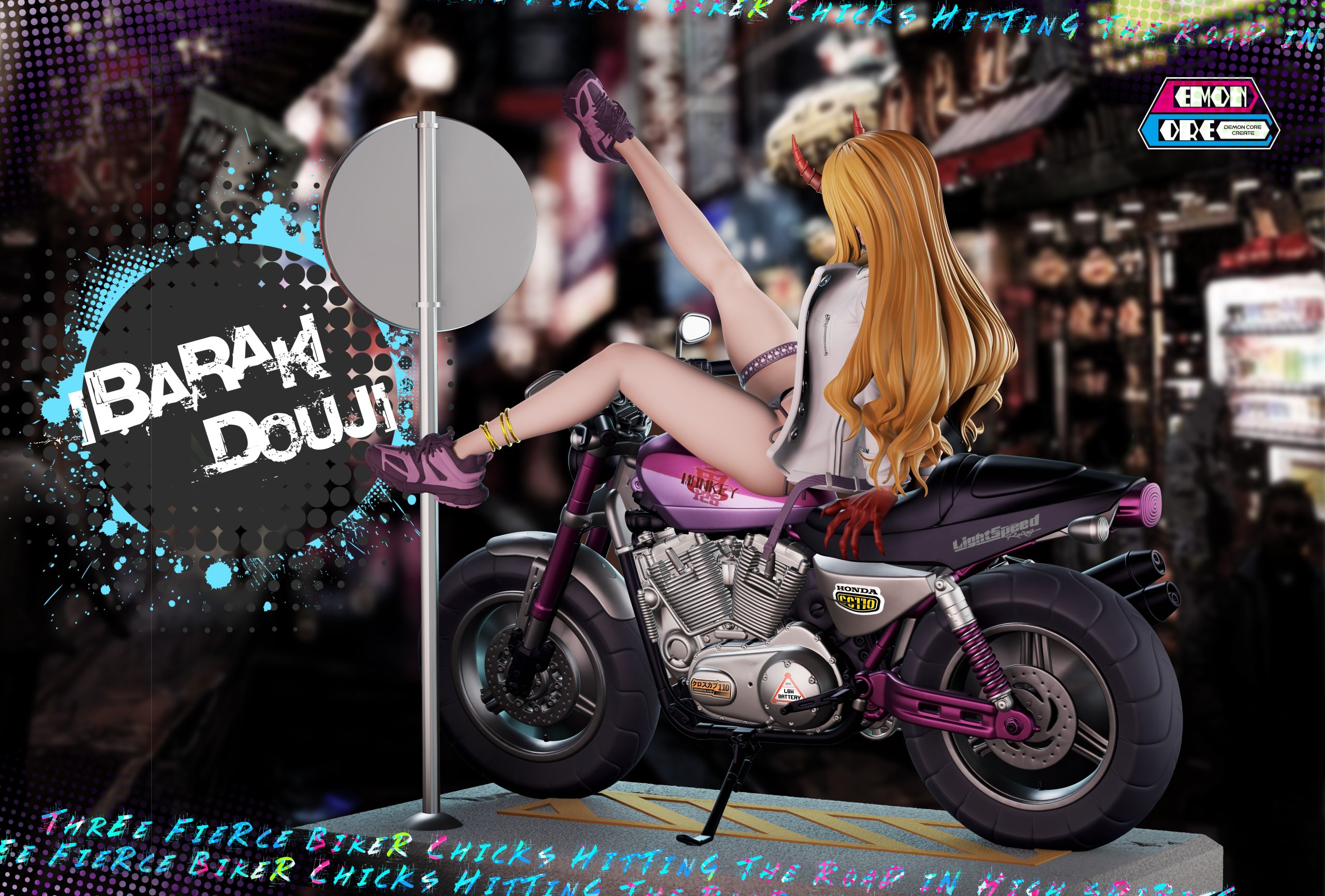 Fate Motorcycle Trio Statue(GK) -Demon Core Studio