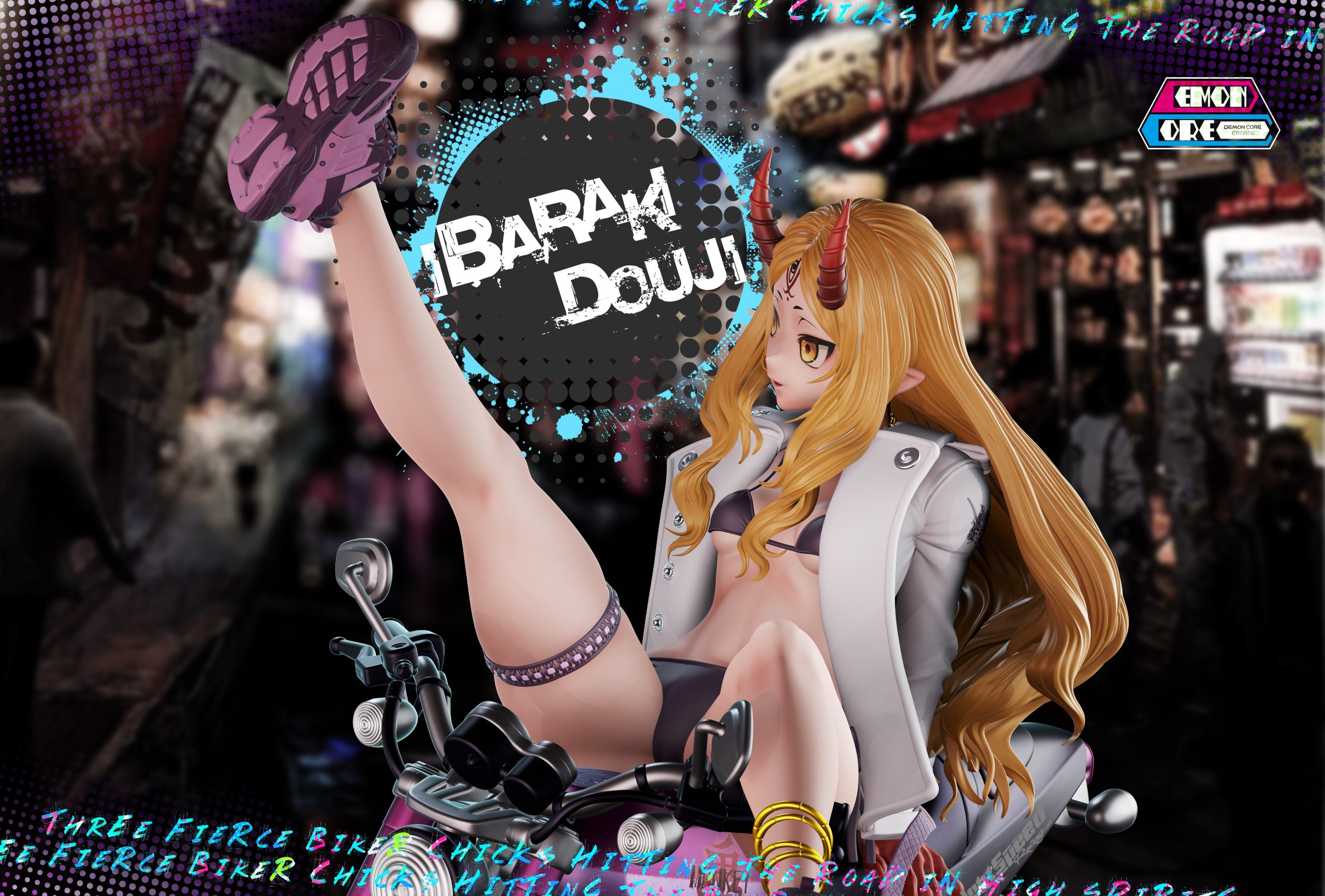 Fate Motorcycle Trio Statue(GK) -Demon Core Studio