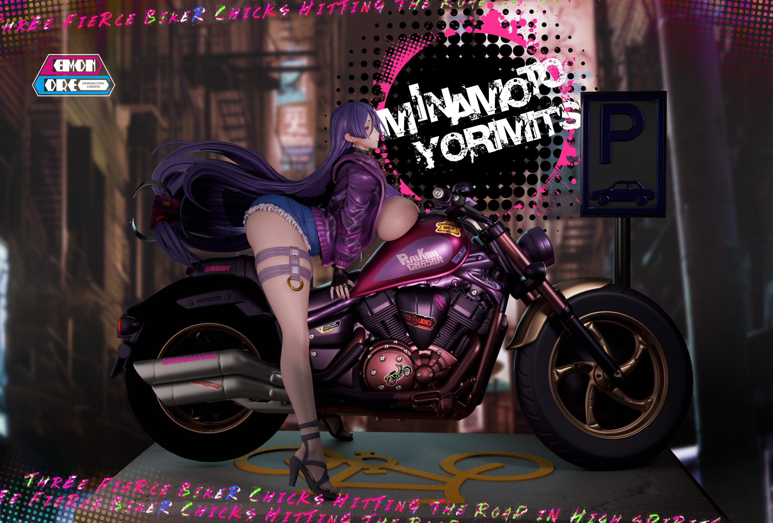 Fate Motorcycle Trio Statue(GK) -Demon Core Studio