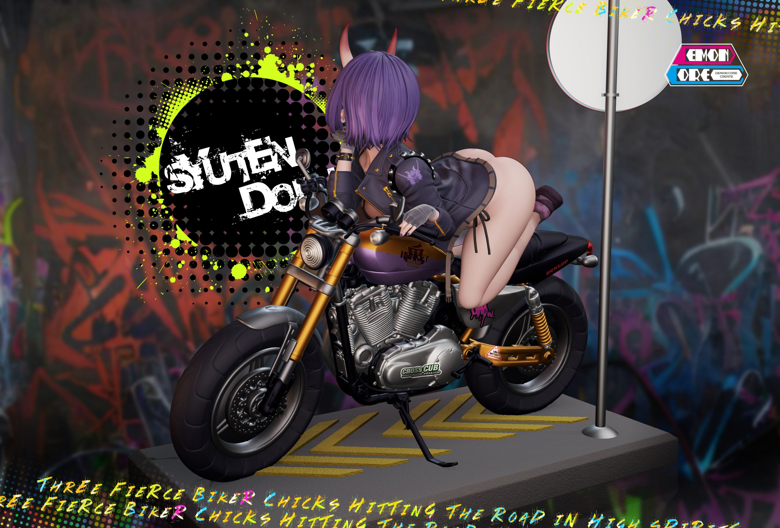 Fate Motorcycle Trio Statue(GK) -Demon Core Studio