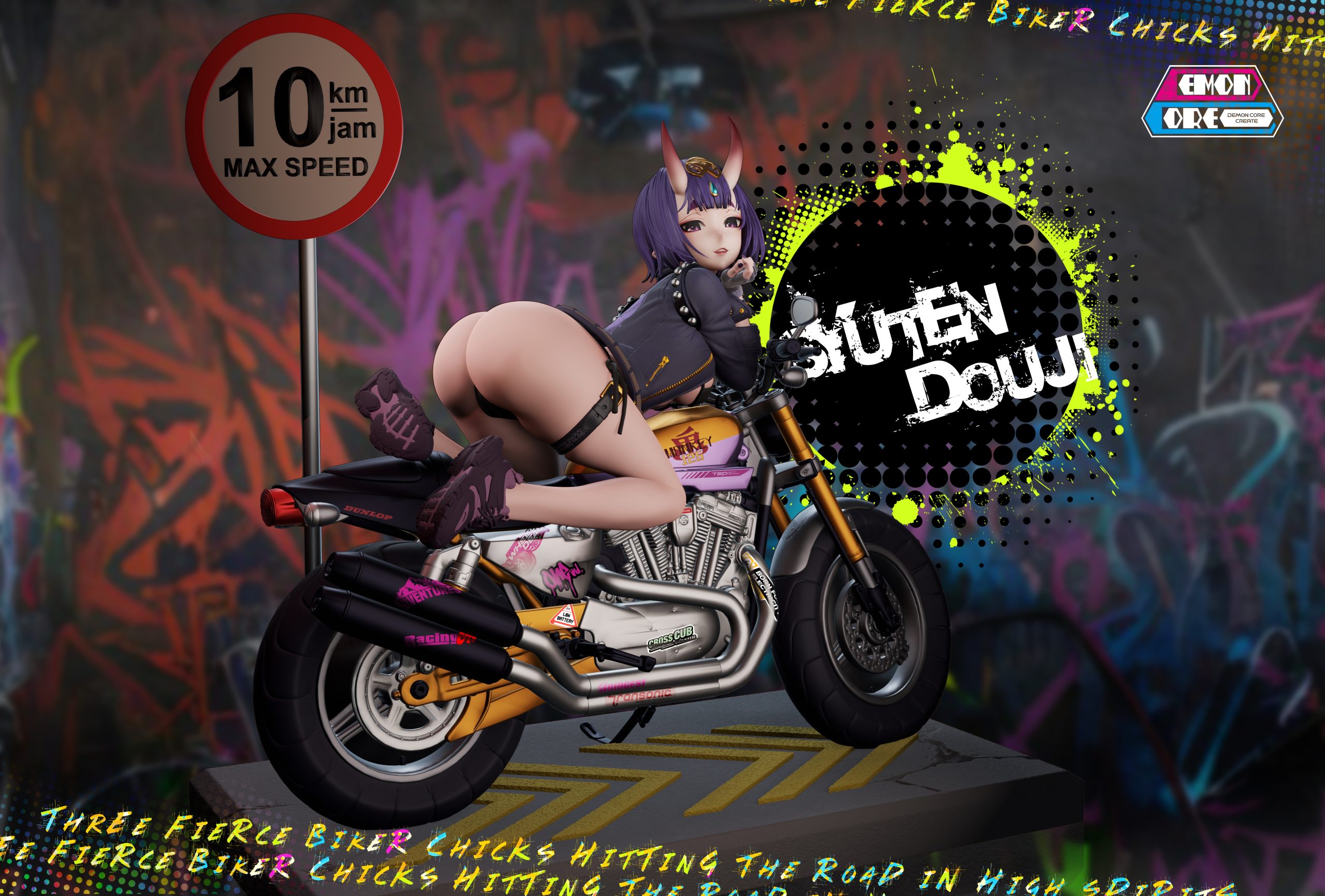 Fate Motorcycle Trio Statue(GK) -Demon Core Studio