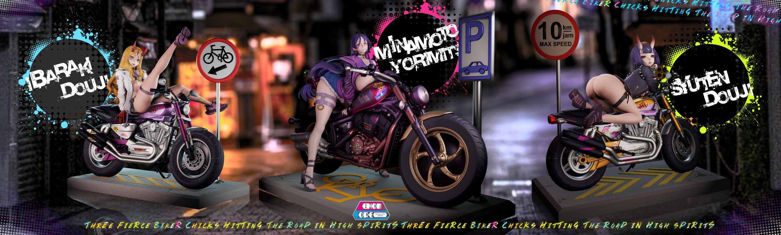 Fate Motorcycle Trio Statue(GK) -Demon Core Studio