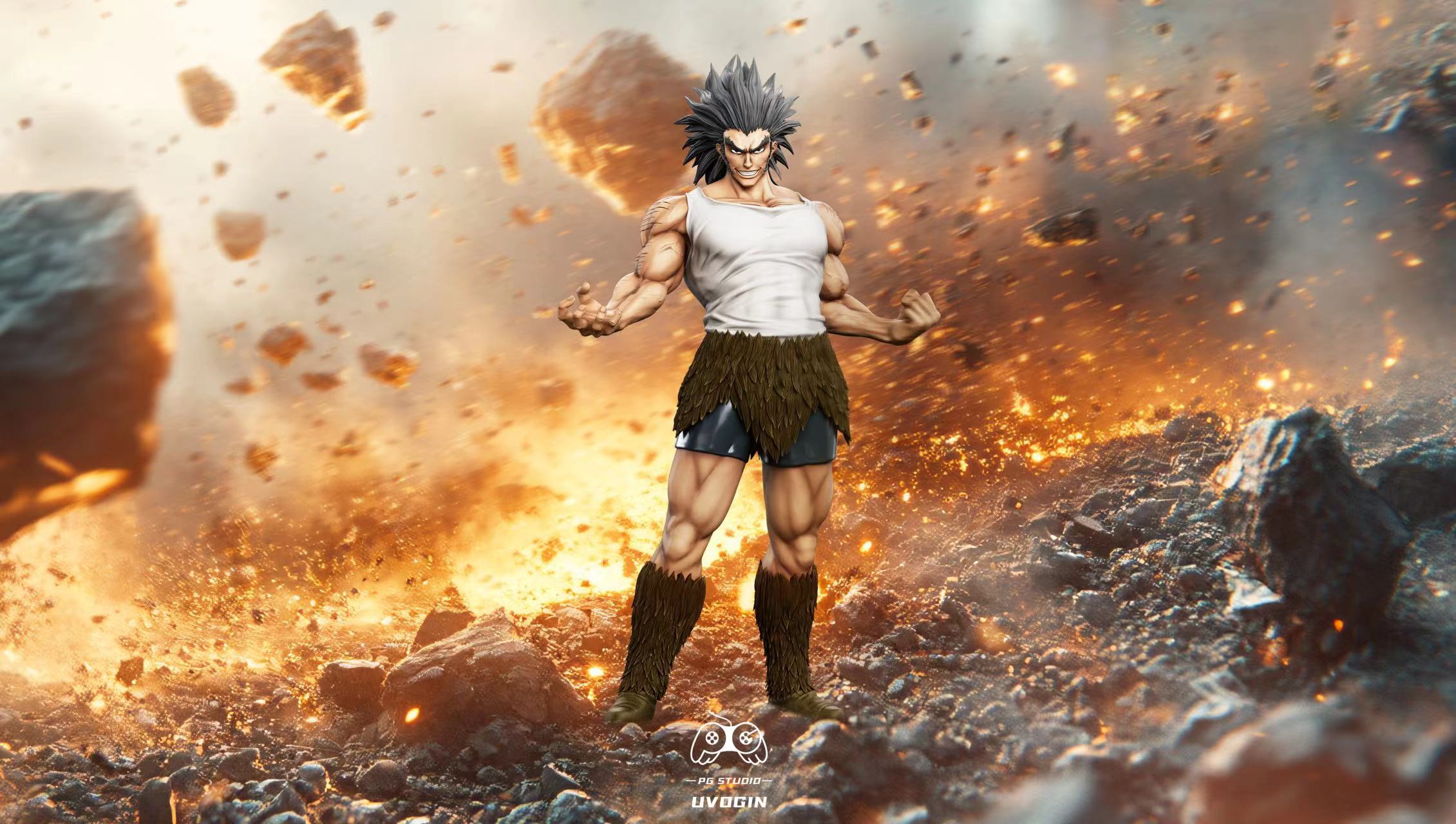 Hunter X Hunter Phantom Nobunaga Hazama & Uvogin & Franklin Statue(GK) -PG Studio 