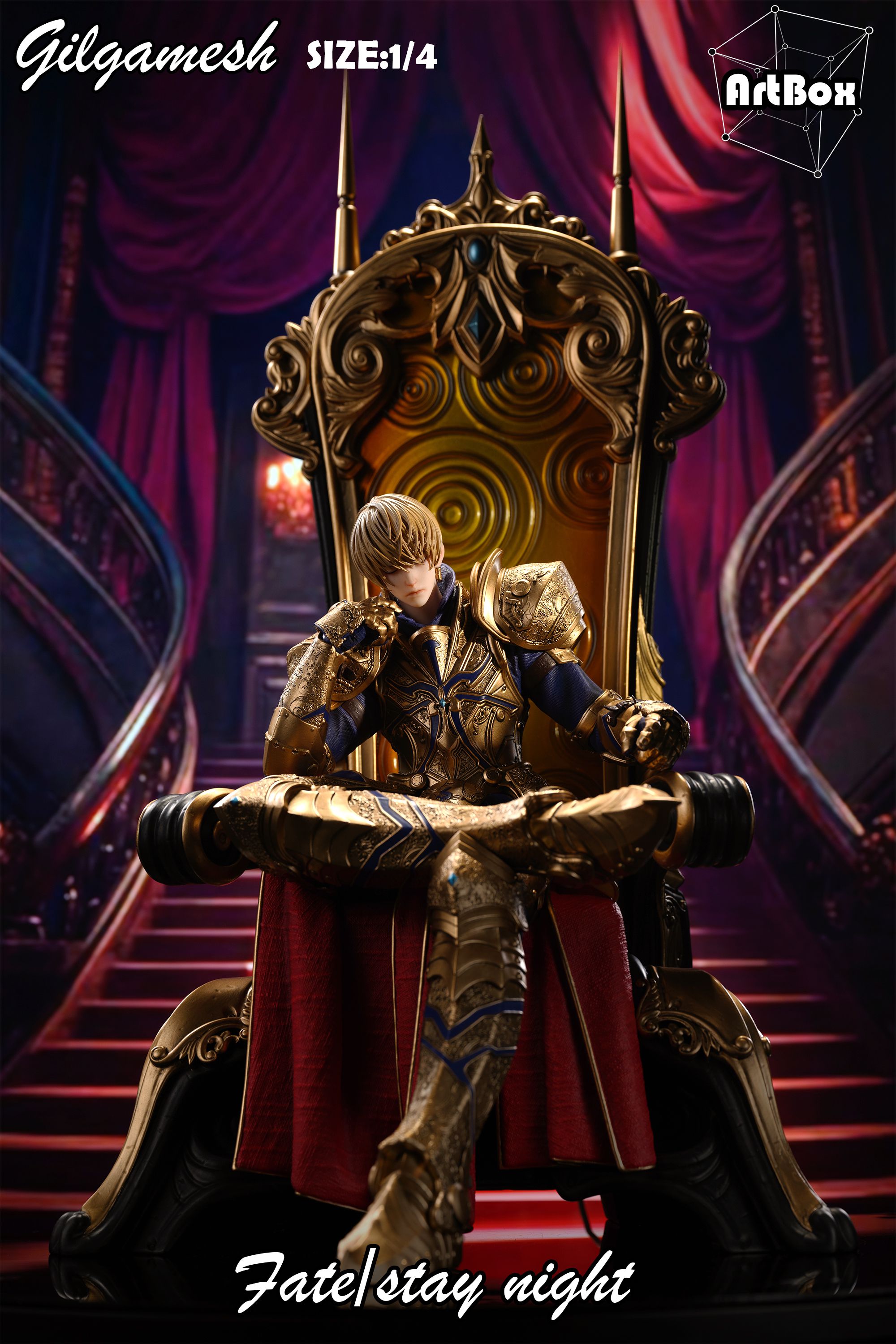 Fate/Stay Night Gilgamesh with LED 1/4  Statue (GK) - Artbox Studio  