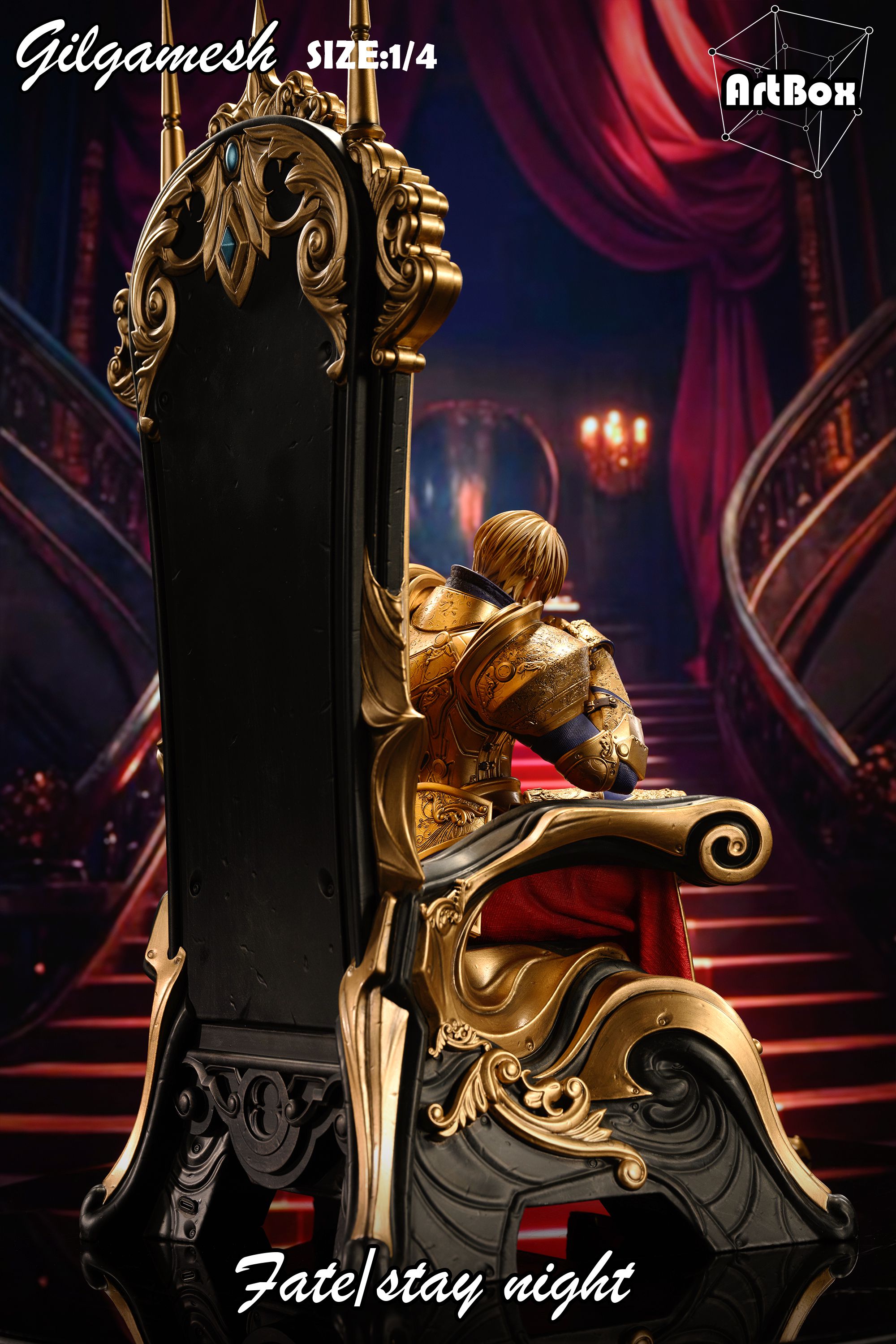 Fate/Stay Night Gilgamesh with LED 1/4  Statue (GK) - Artbox Studio  