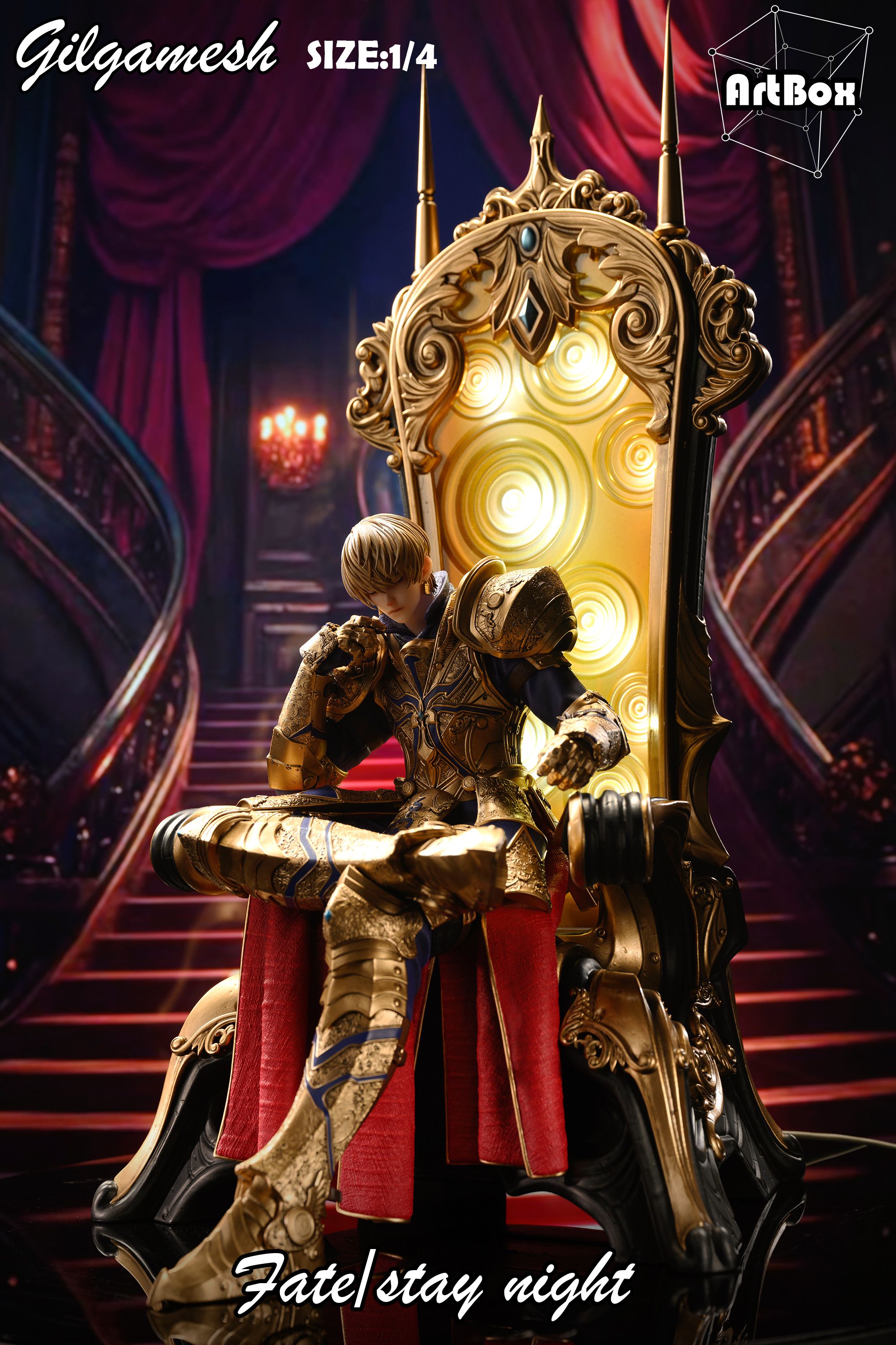 Fate/Stay Night Gilgamesh with LED 1/4  Statue (GK) - Artbox Studio  