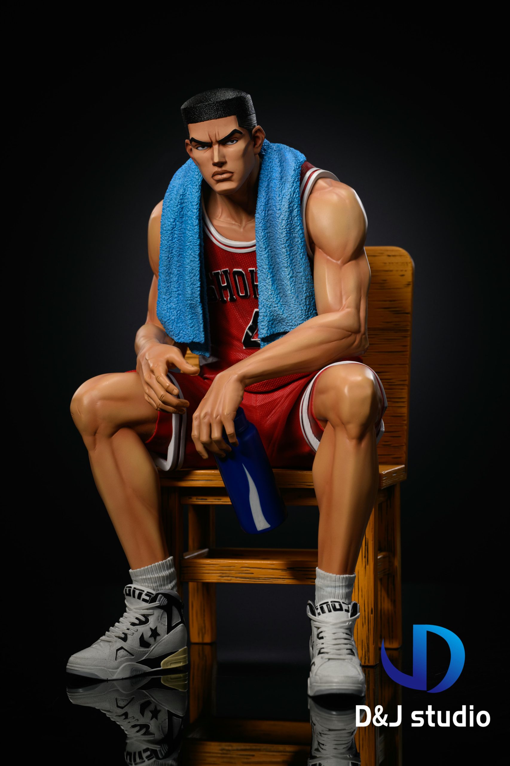 Slam Dunk Shohoku Sitting Pose Hanamichi Sakuragi & Kaede Rukawa & Ryota Miyagi & Hisashi Mitsui & Akagi Takenori Statue (GK) - D&J Studio-KWII-GK