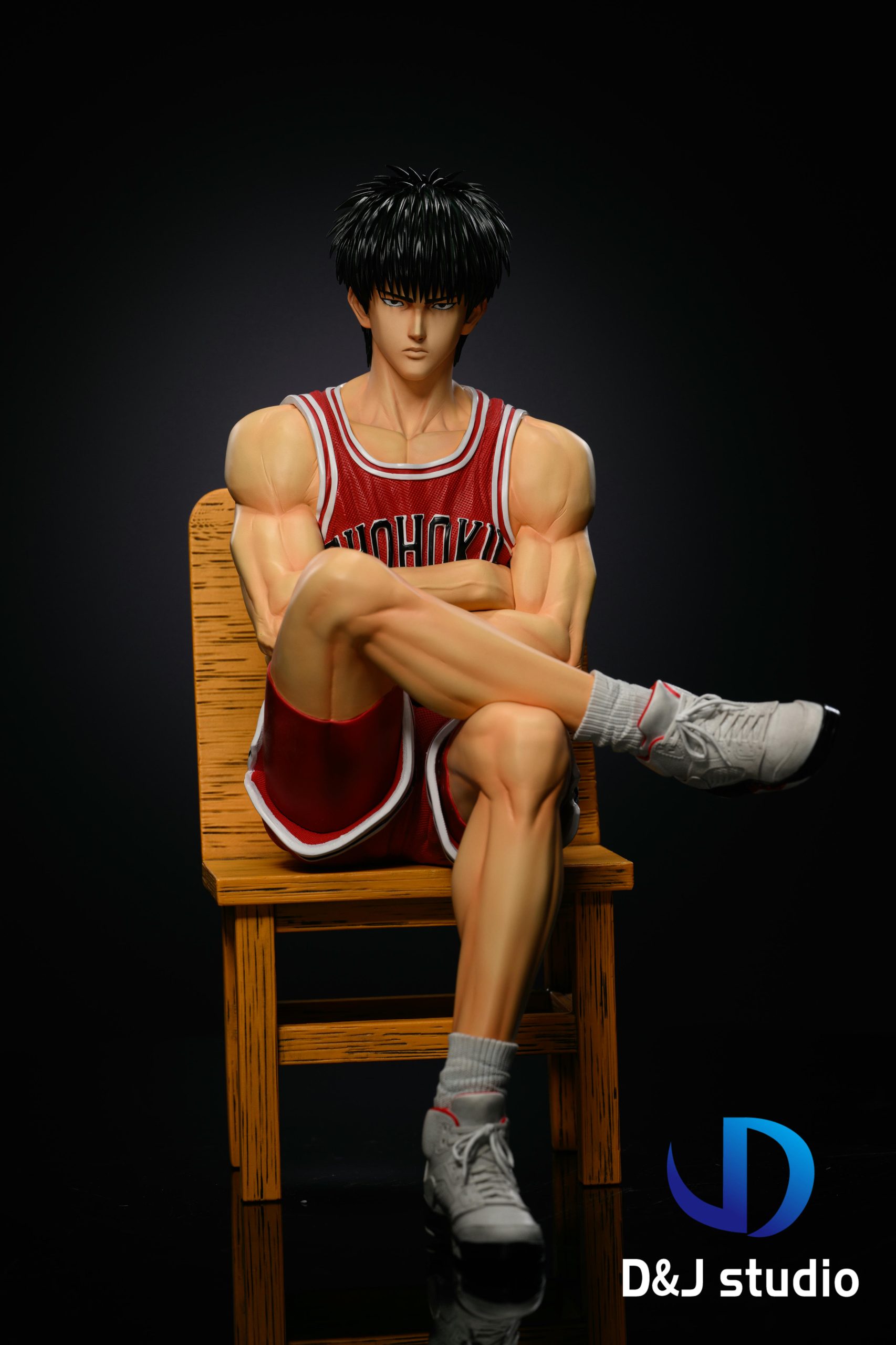 Slam Dunk Shohoku Sitting Pose Hanamichi Sakuragi & Kaede Rukawa & Ryota Miyagi & Hisashi Mitsui & Akagi Takenori Statue (GK) - D&J Studio-KWII-GK