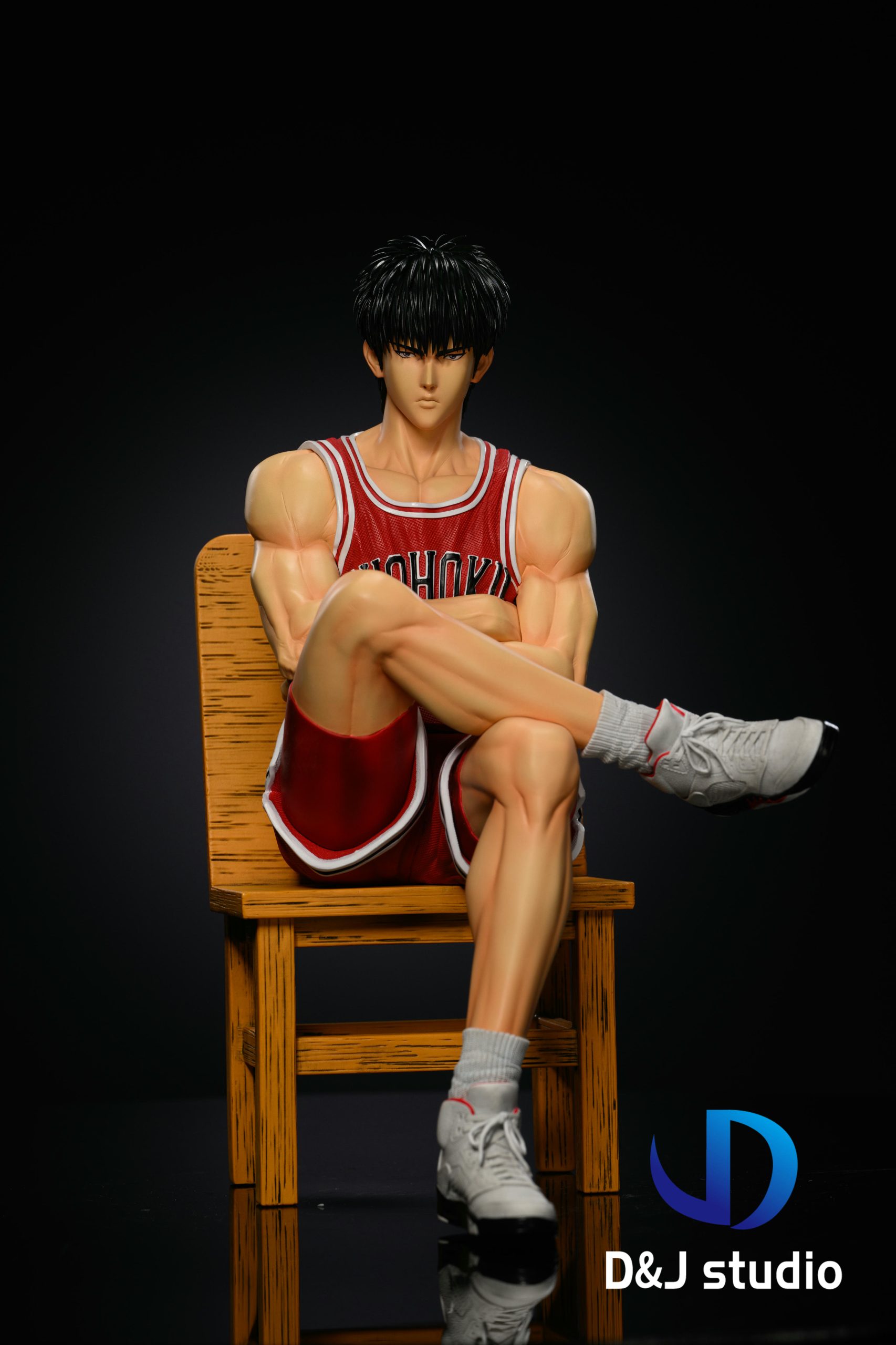 Slam Dunk Shohoku Sitting Pose Hanamichi Sakuragi & Kaede Rukawa & Ryota Miyagi & Hisashi Mitsui & Akagi Takenori Statue (GK) - D&J Studio-KWII-GK