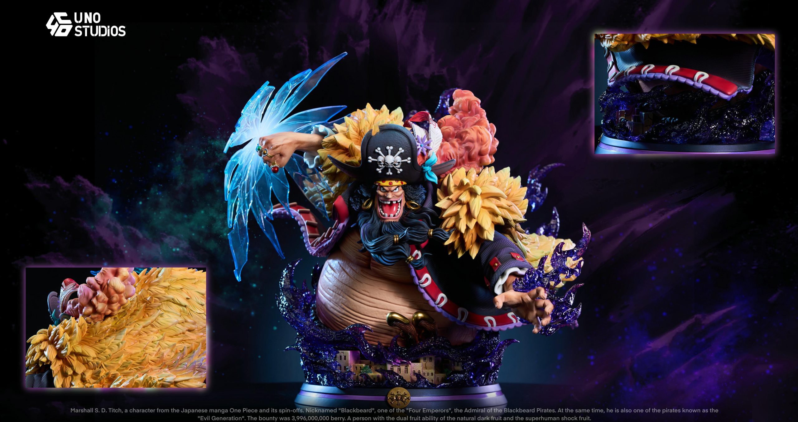 One Piece 1/4 Scale Marshall D Teach Blackbeard Statue (GK) -UNO Studio
