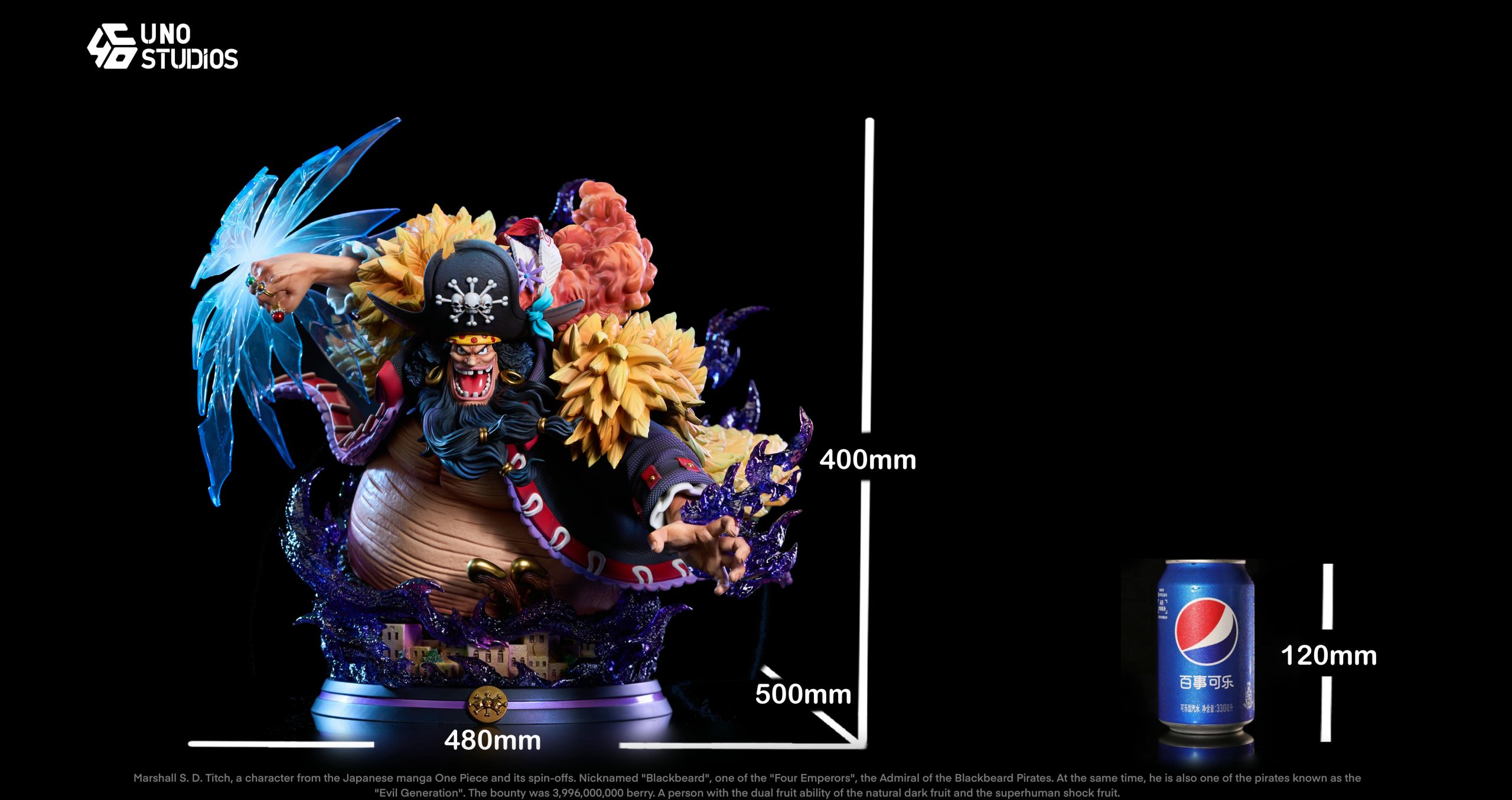 One Piece 1/4 Scale Marshall D Teach Blackbeard Statue (GK) -UNO Studio