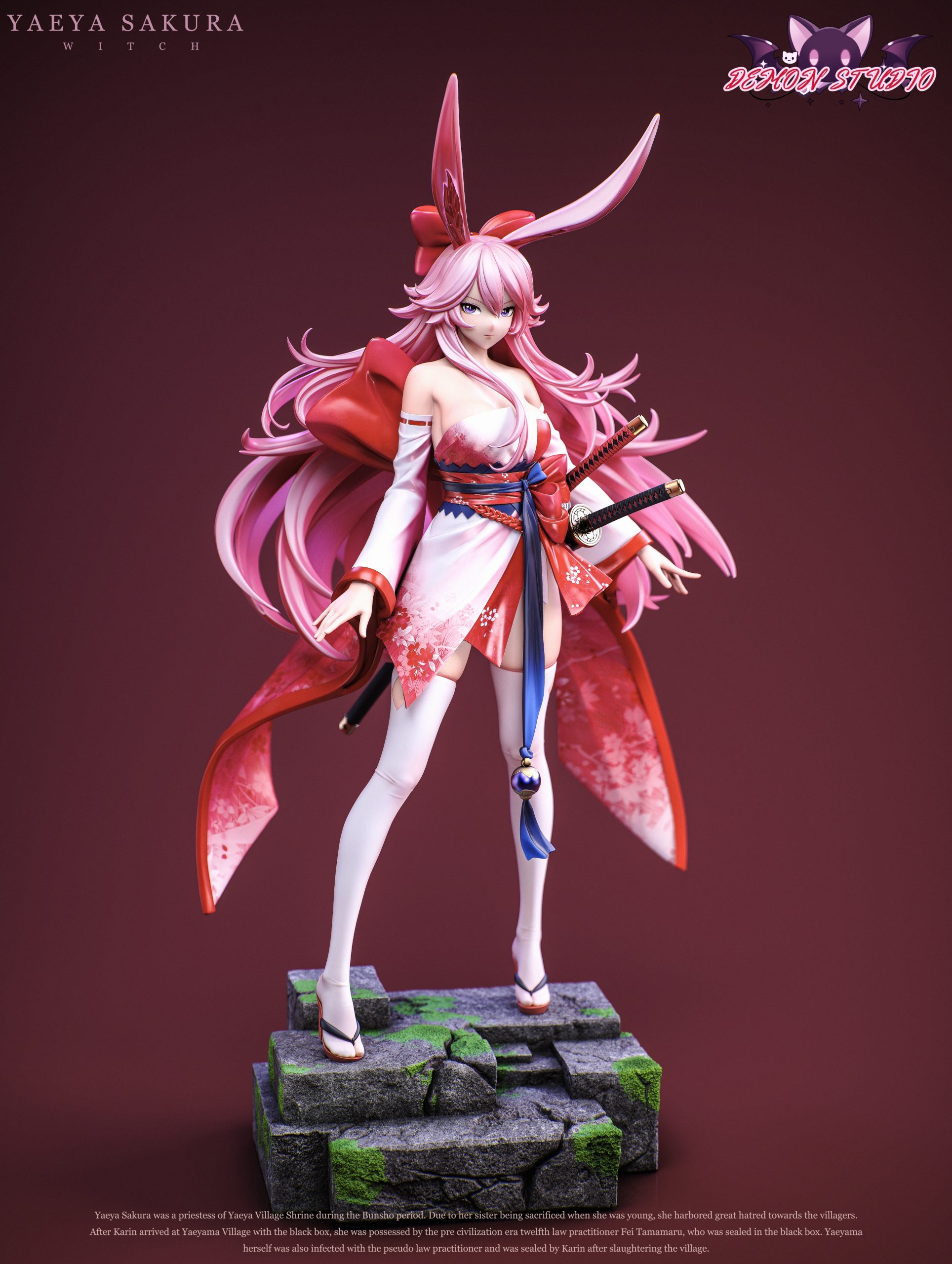 Honkai Impact 3 Pink Hair Witch Yae Sakura Statue (GK) -Demon Studio 