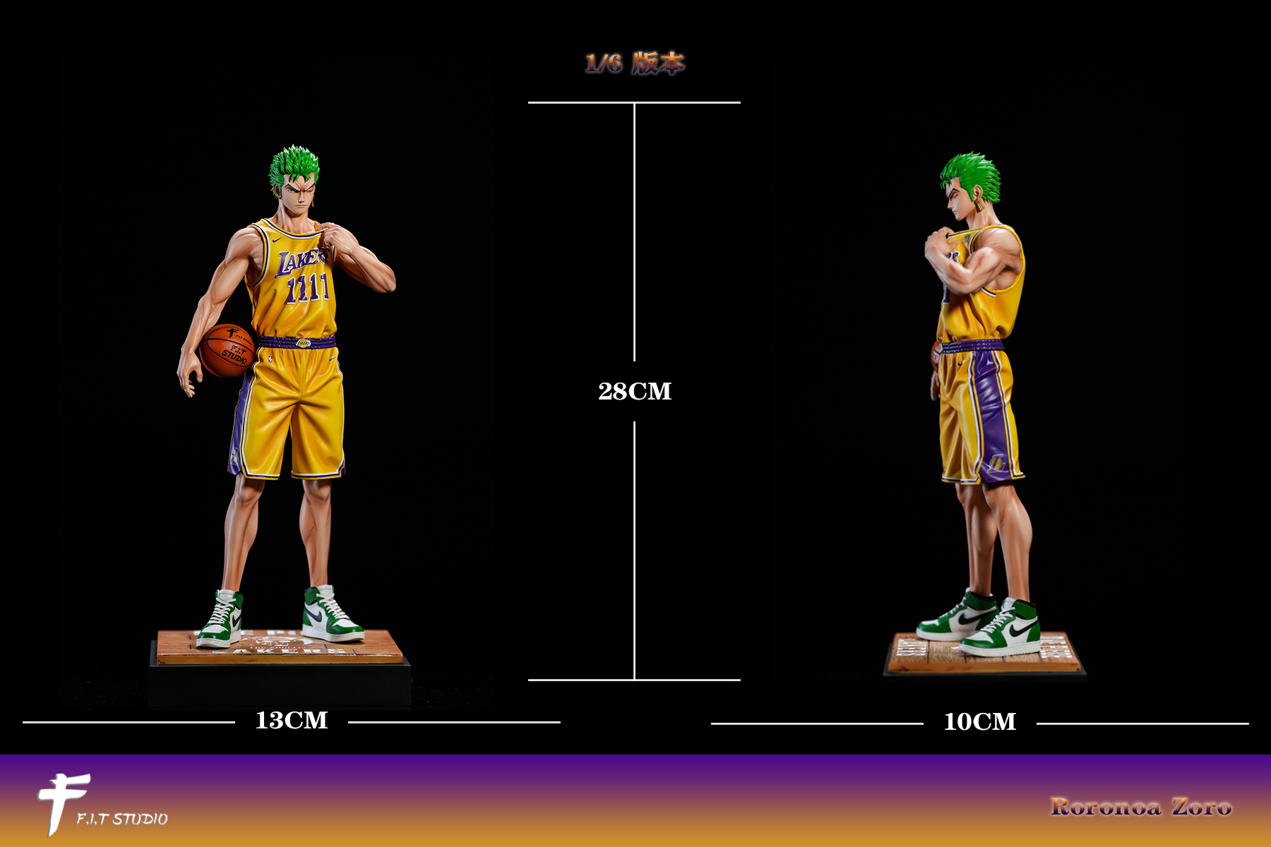 One Piece NBA All Star Series Roronoa Zoro Statue (GK) - F.I.T Studio