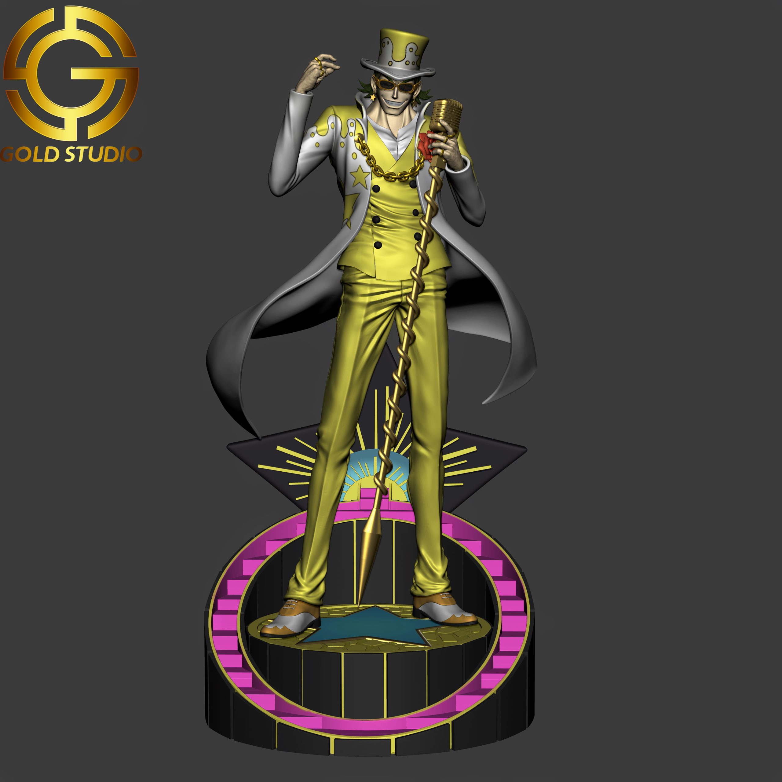 One Piece Golden Emperor Tesoro Statue (GK) - GOLD Studio