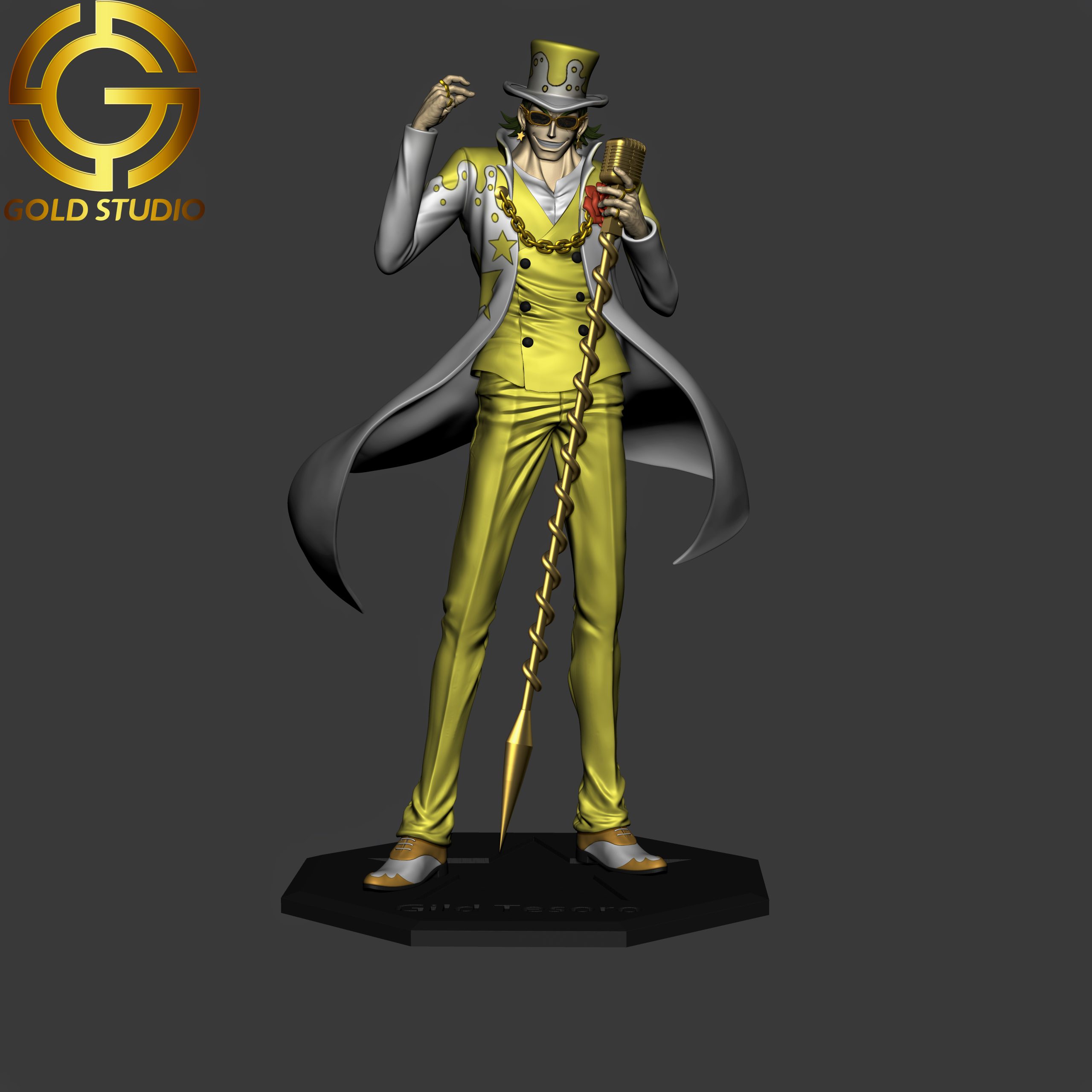 One Piece Golden Emperor Tesoro Statue (GK) - GOLD Studio