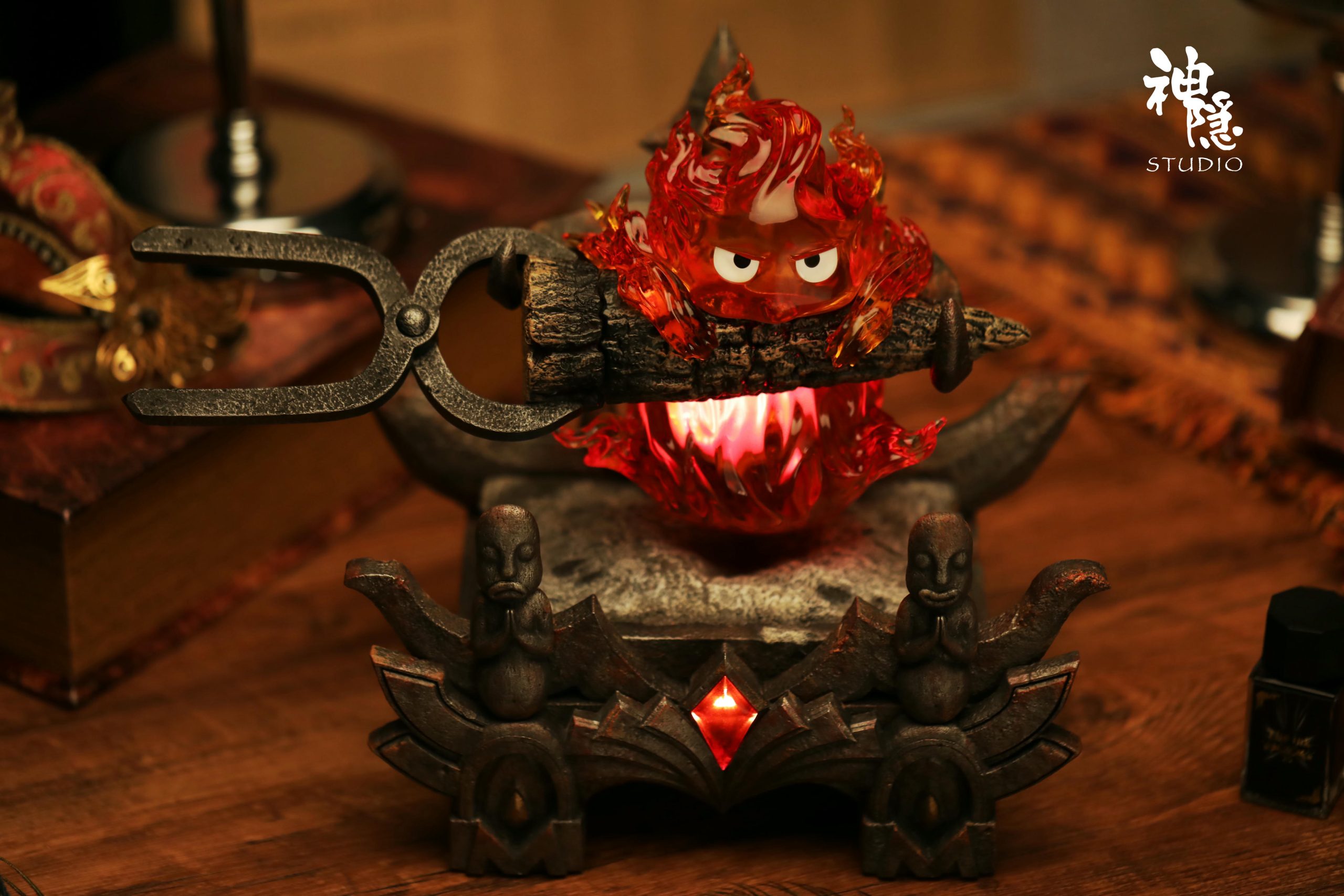 Howls Moving Castle Encounter Series The Pact Tome Calcifer Statue (GK) -Shen Yin Studio