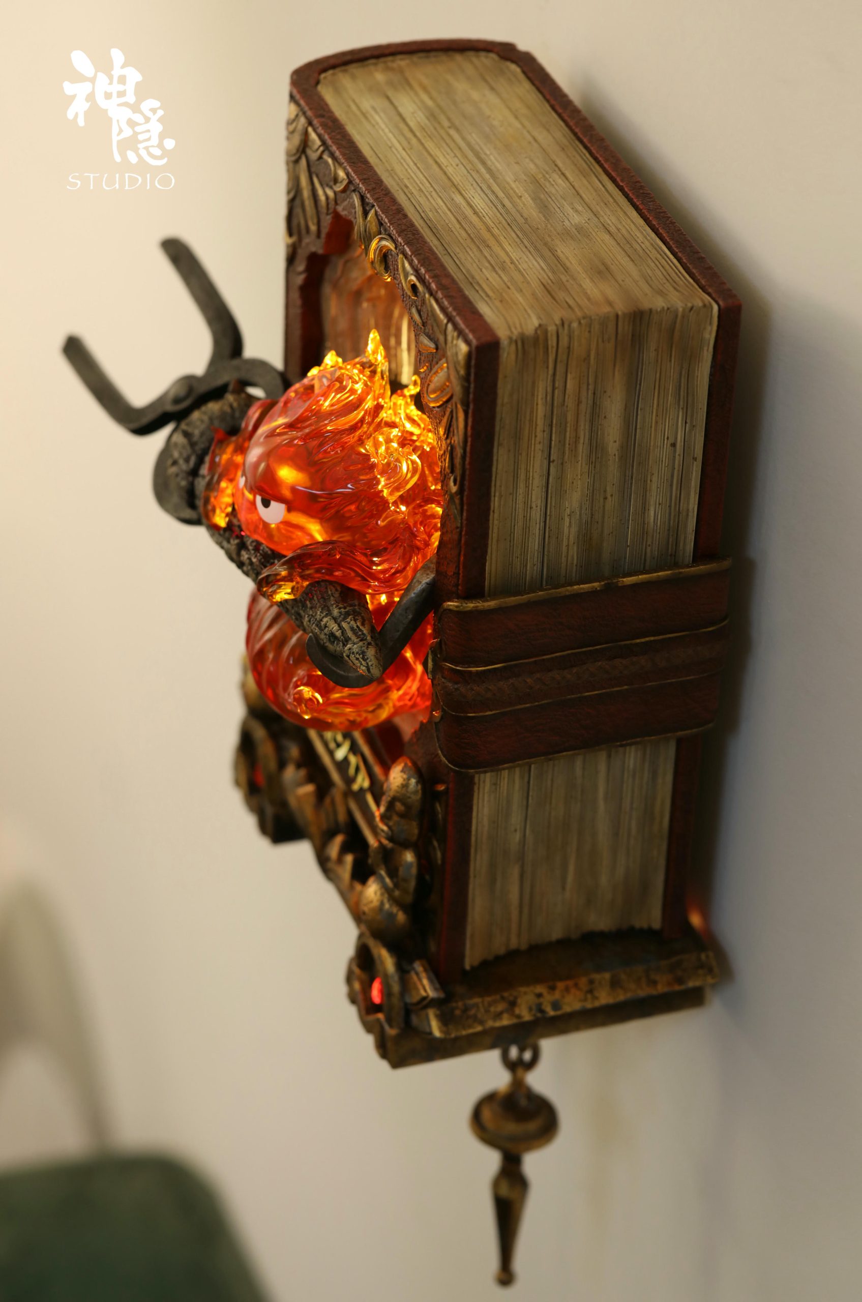 Howls Moving Castle Encounter Series The Pact Tome Calcifer Statue (GK) -Shen Yin Studio