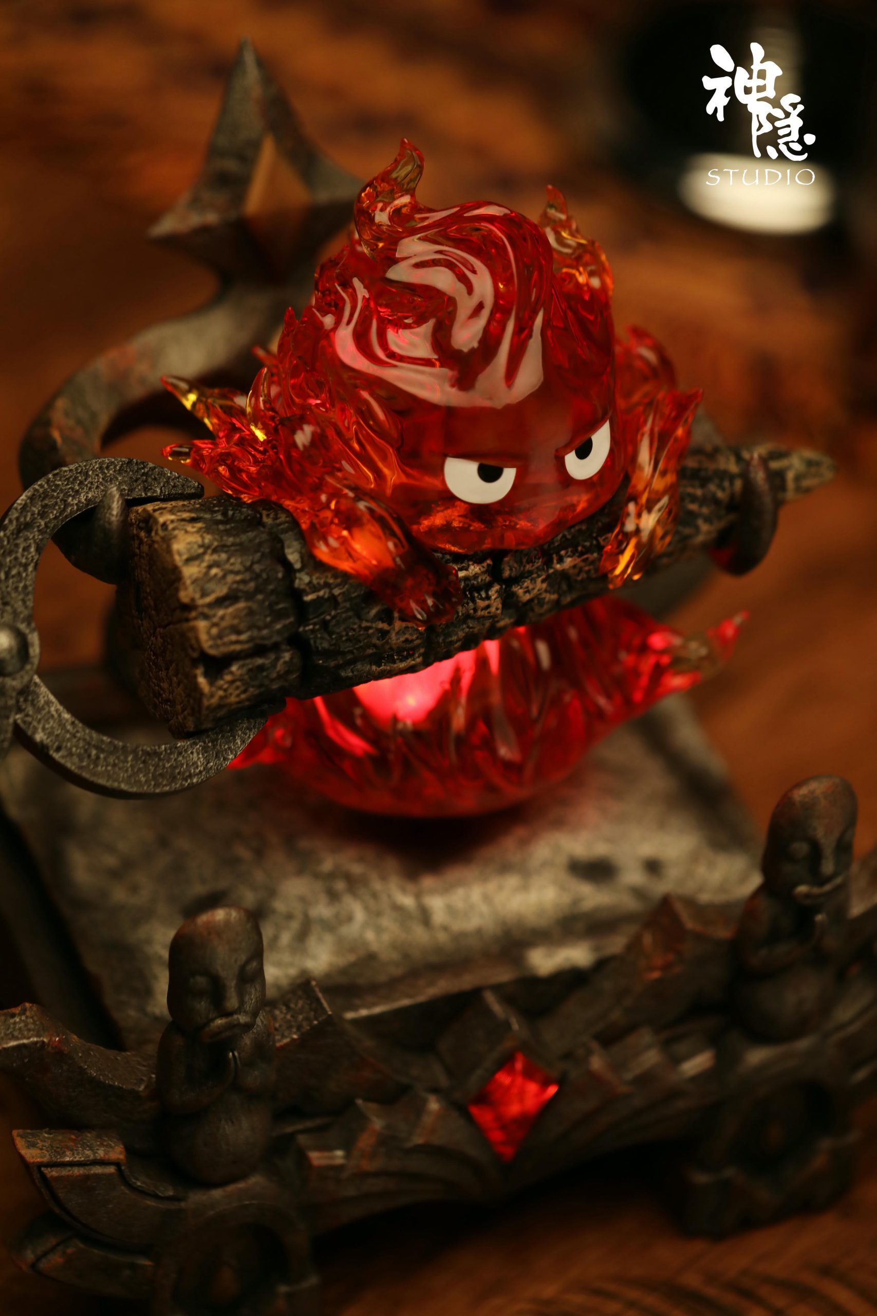 Howls Moving Castle Encounter Series The Pact Tome Calcifer Statue (GK) -Shen Yin Studio