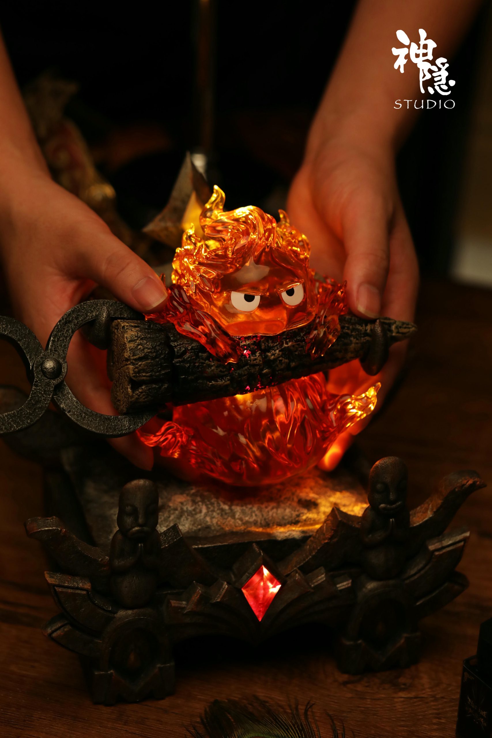 Howls Moving Castle Encounter Series The Pact Tome Calcifer Statue (GK) -Shen Yin Studio