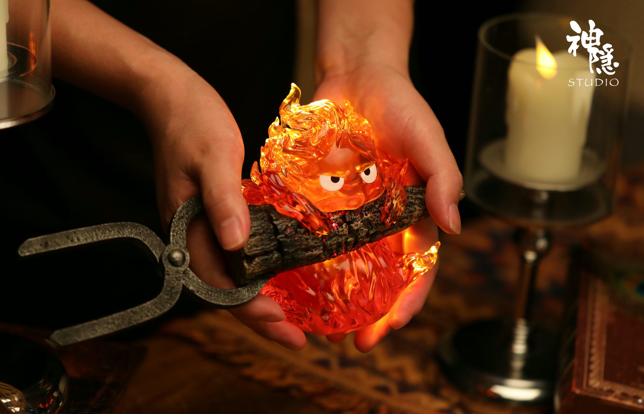 Howls Moving Castle Encounter Series The Pact Tome Calcifer Statue (GK) -Shen Yin Studio