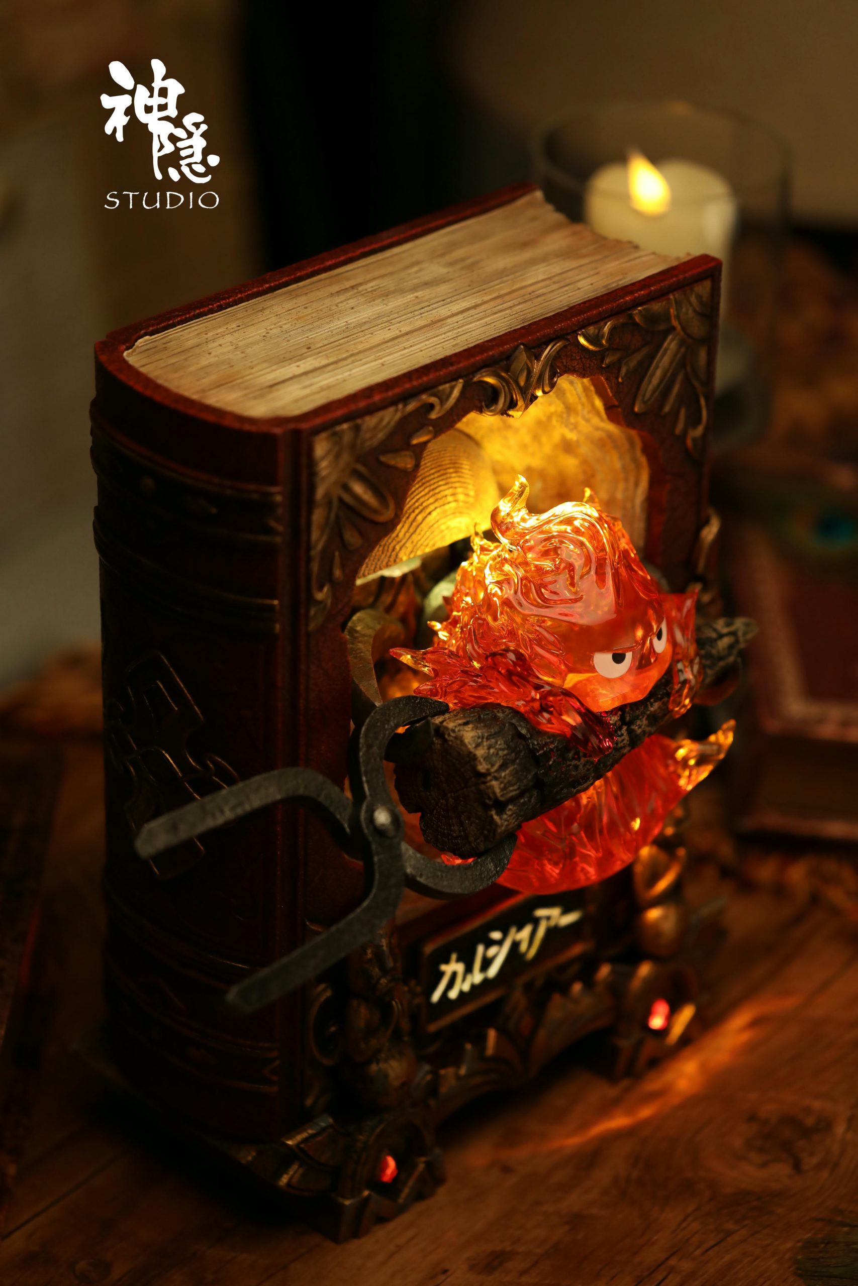 Howls Moving Castle Encounter Series The Pact Tome Calcifer Statue (GK) -Shen Yin Studio