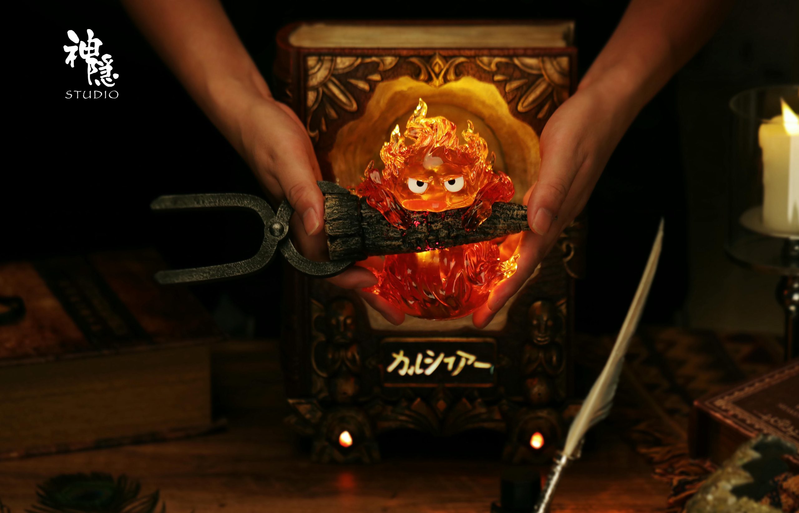 Howls Moving Castle Encounter Series The Pact Tome Calcifer Statue (GK) -Shen Yin Studio
