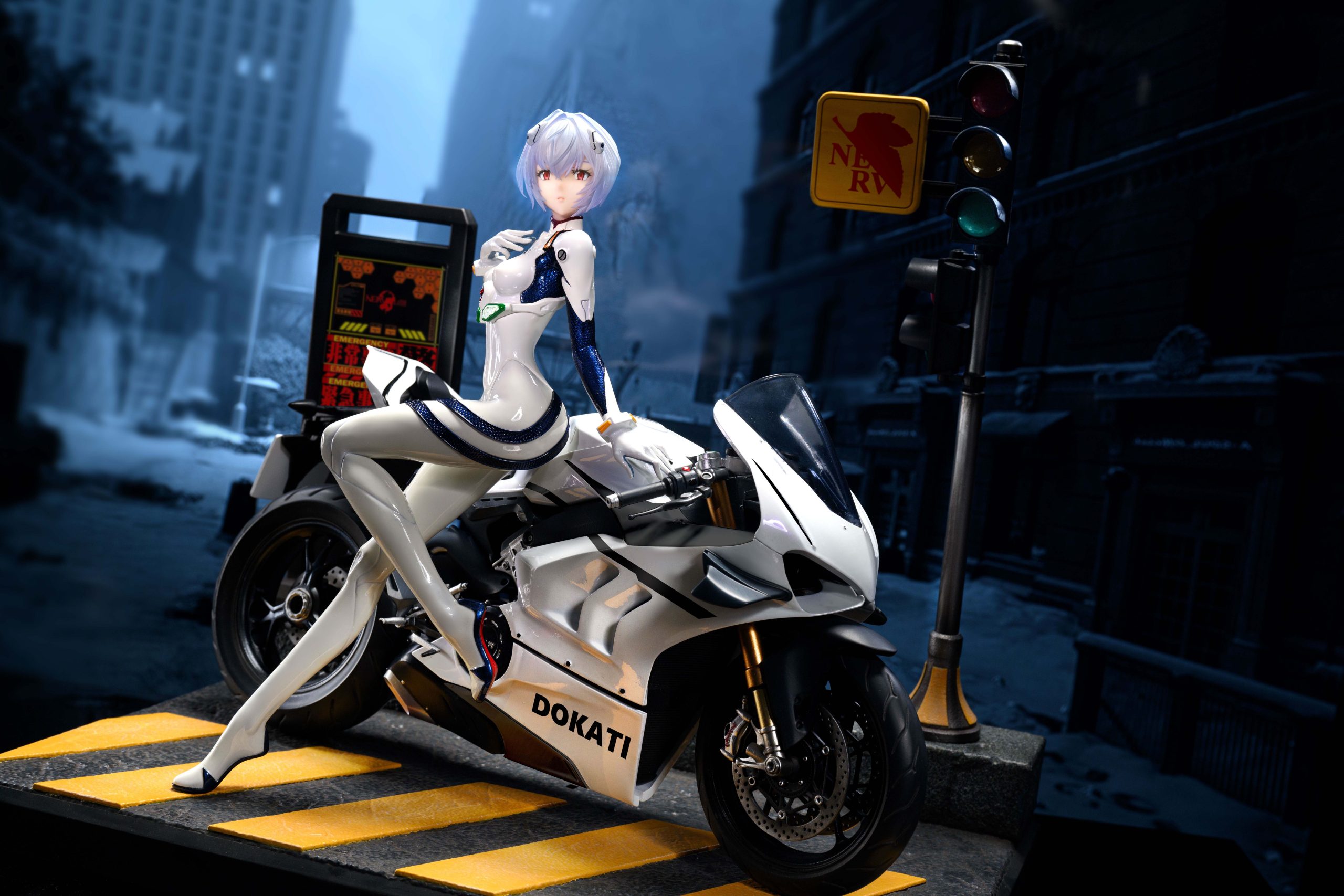 Neon Genesis Evangelion Motorcycle Ayanami Rei Statue (GK) -KOL Brother Studio