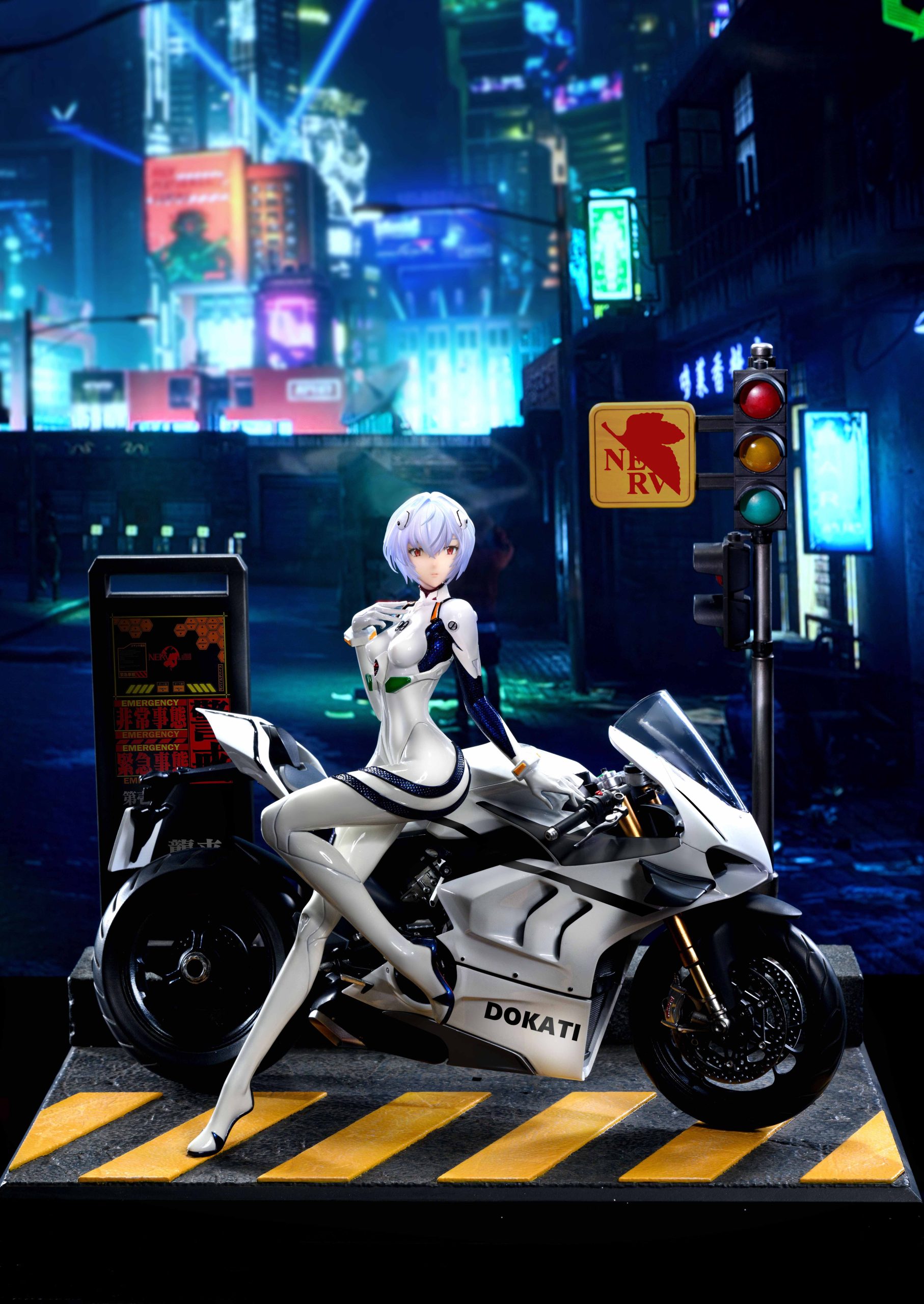 Neon Genesis Evangelion Motorcycle Ayanami Rei Statue (GK) -KOL Brother Studio