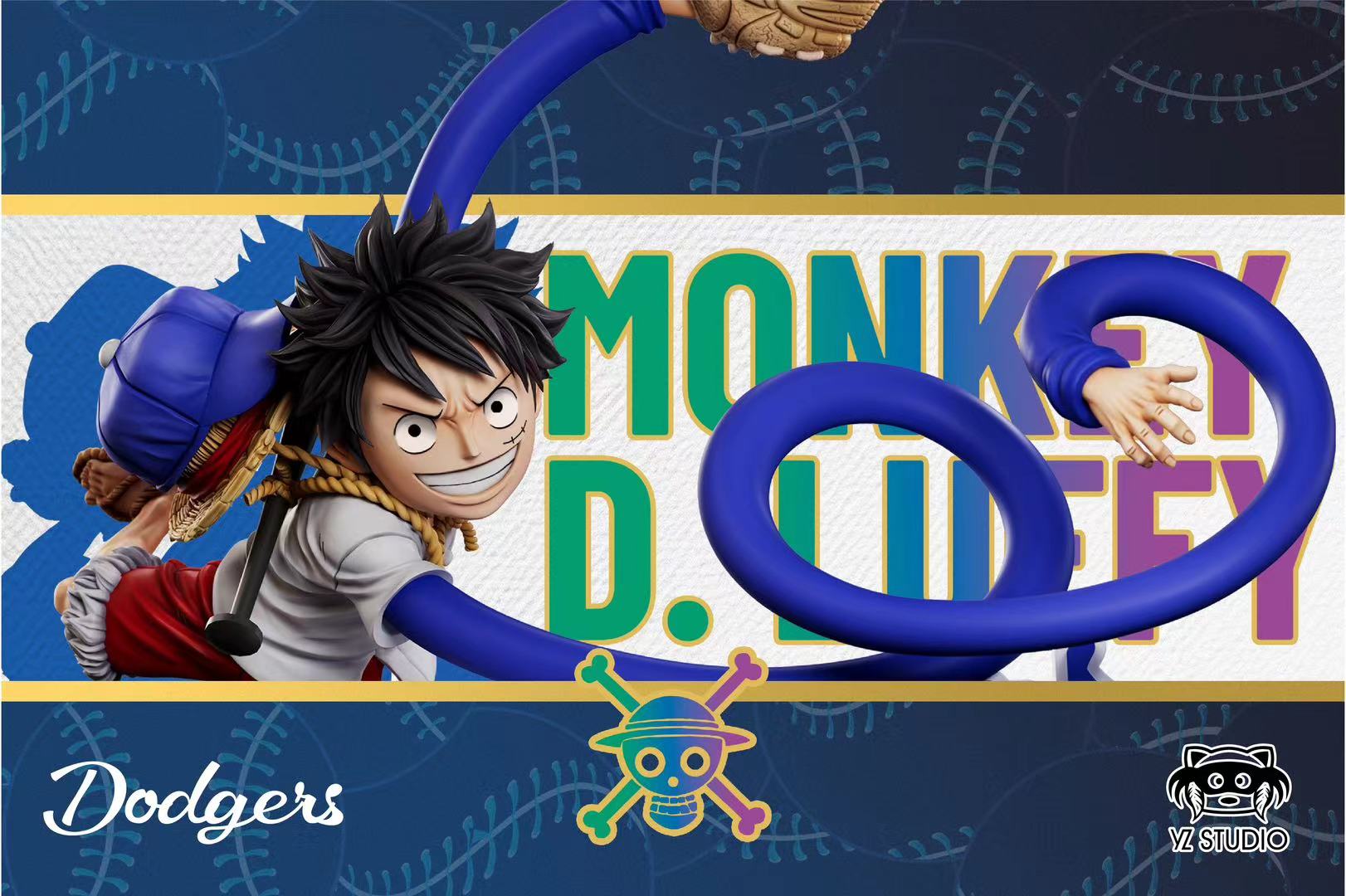 One Piece - The Third LAD Dodge Baseball Luffy Statue (GK) - yz Studio