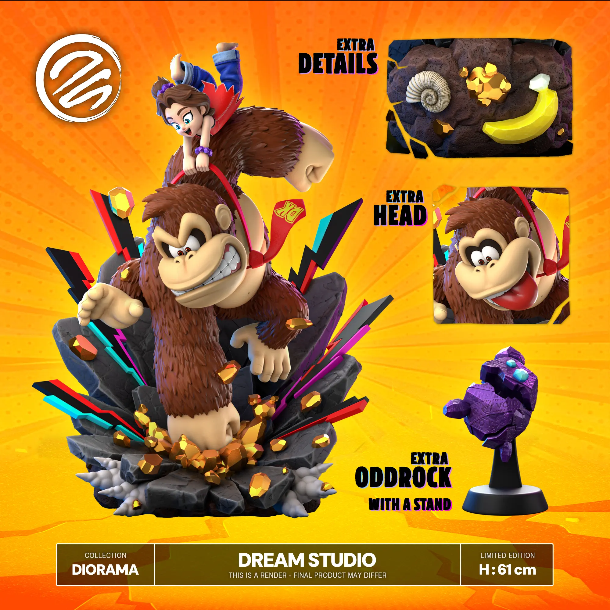 Donkey Kong Bananza Donkey Kong & Pauline Statue(GK) - Dream Studio